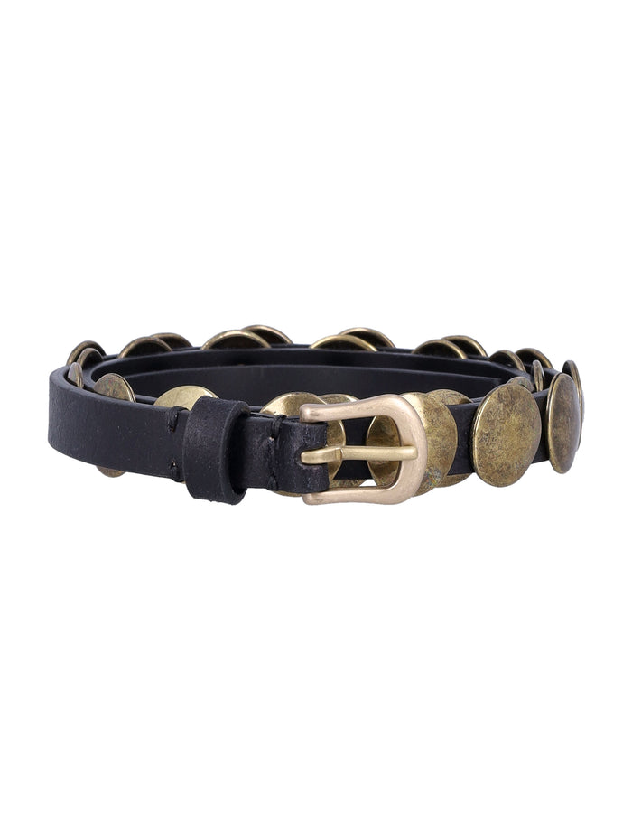 Trinidad thin belt Black Cow Leather