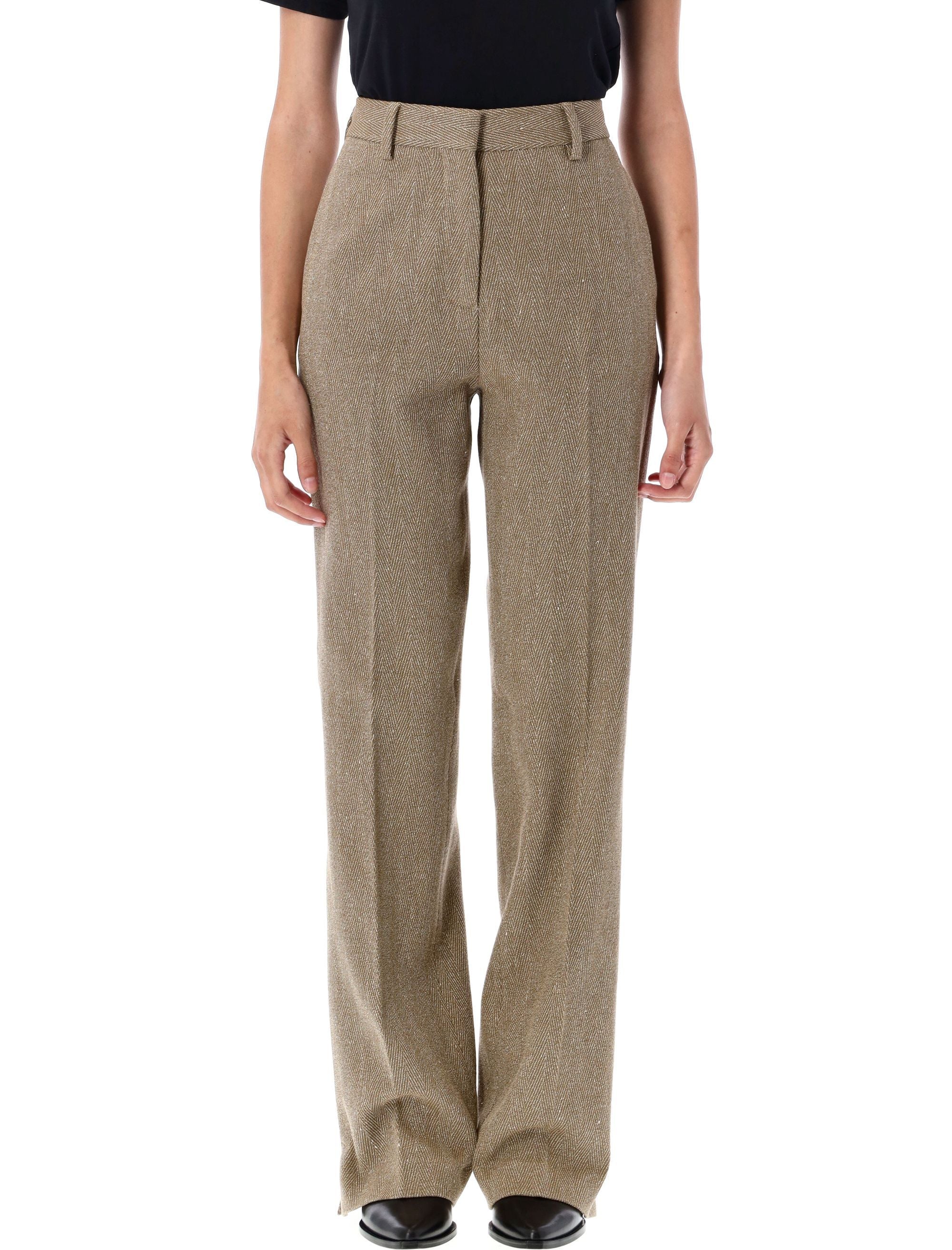 Maeva relaxed fit pant Golden Brown Linen