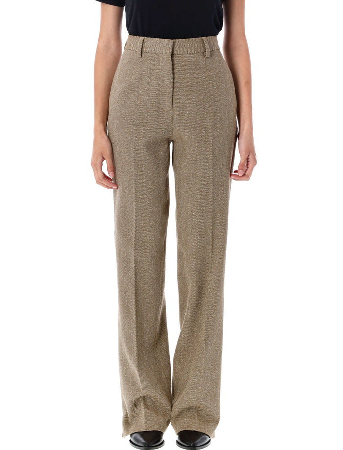 Maeva relaxed fit pant Golden Brown Linen