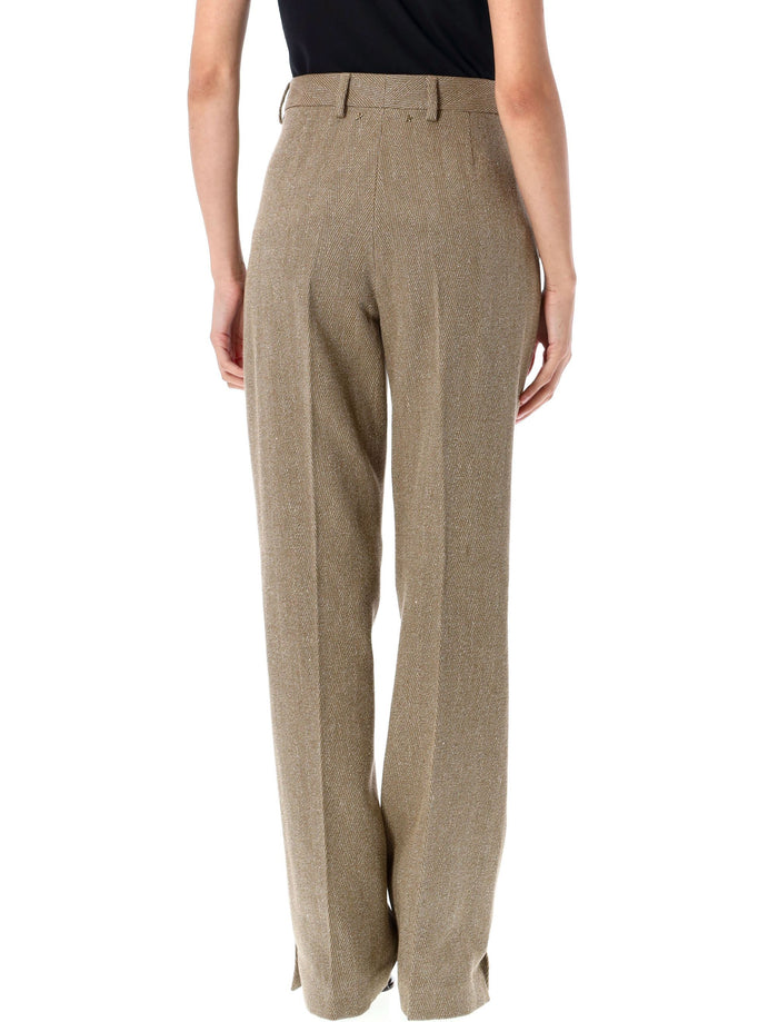 Maeva relaxed fit pant Golden Brown Linen