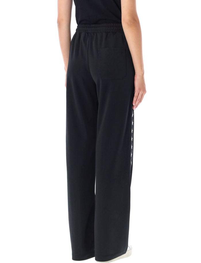 Wide jogging Black White Star Polyester Pant