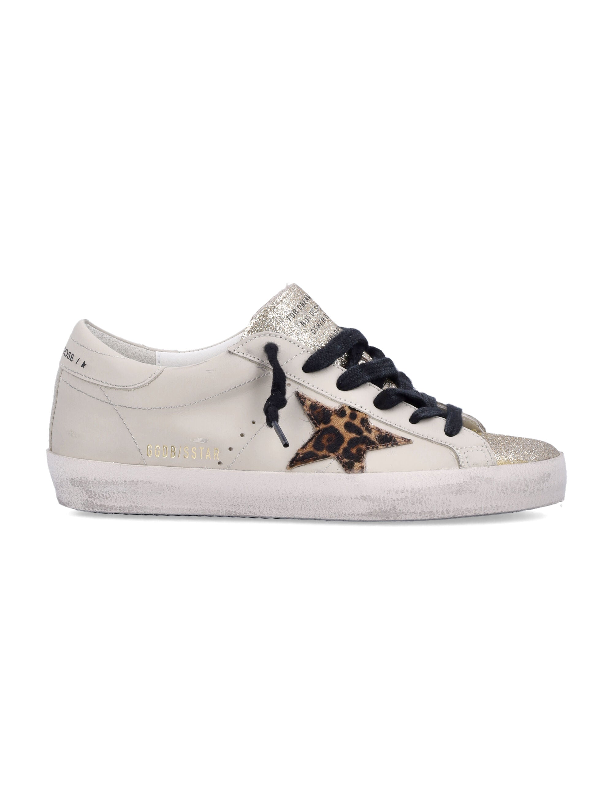 Super-Star womans sneakers Light Beige Dark Red Cow Leather