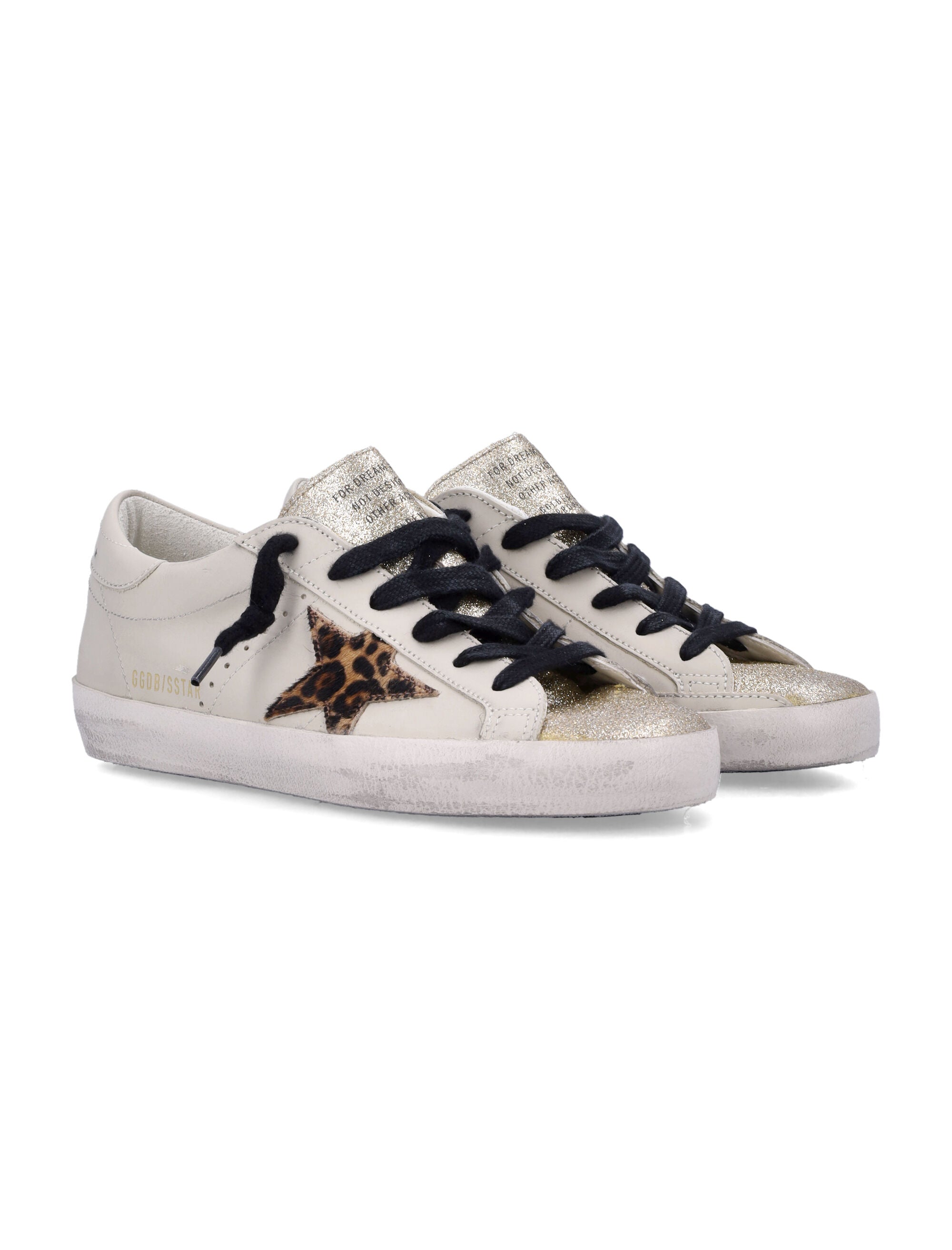 Super-Star womans sneakers Light Beige Dark Red Cow Leather