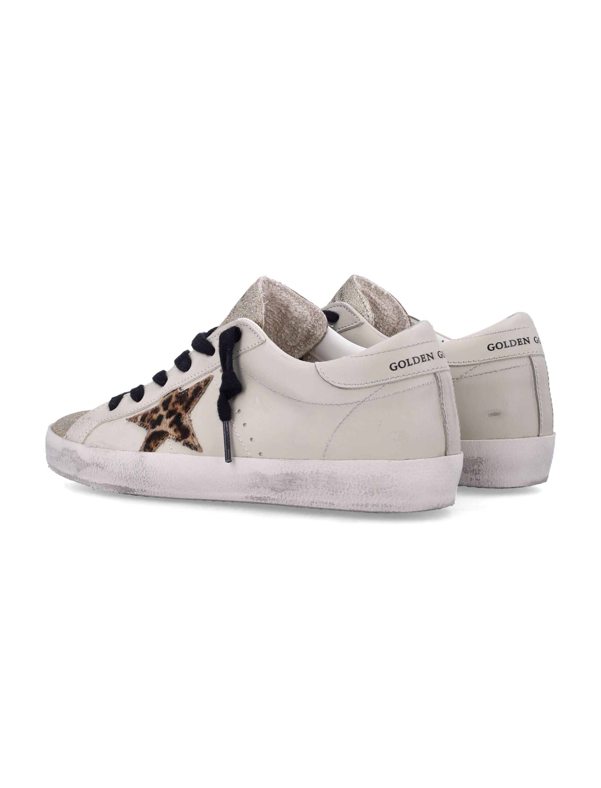 Super-Star womans sneakers Light Beige Dark Red Cow Leather