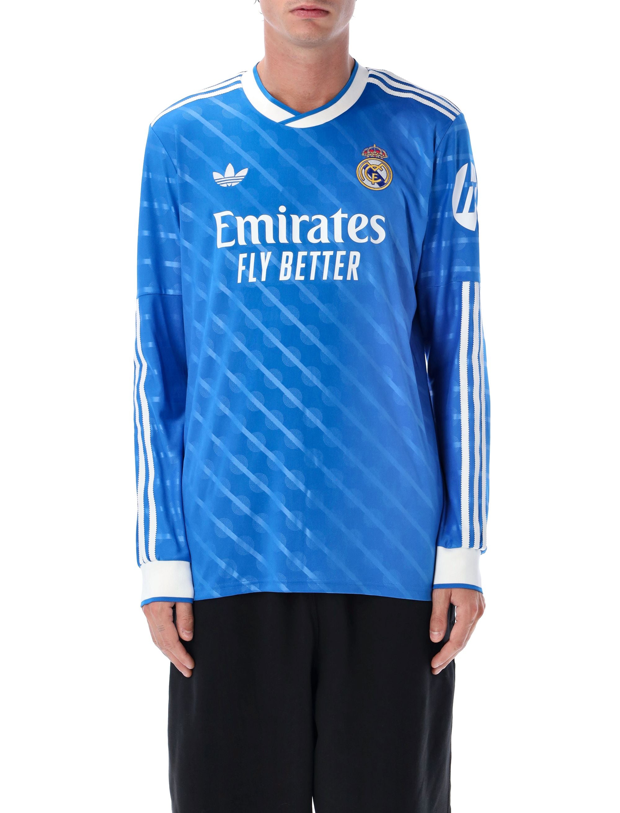 Adidas Originals Real Madrid 25-26 long sleeve third jersey Blue Bird Recycled Polyester T-shirt