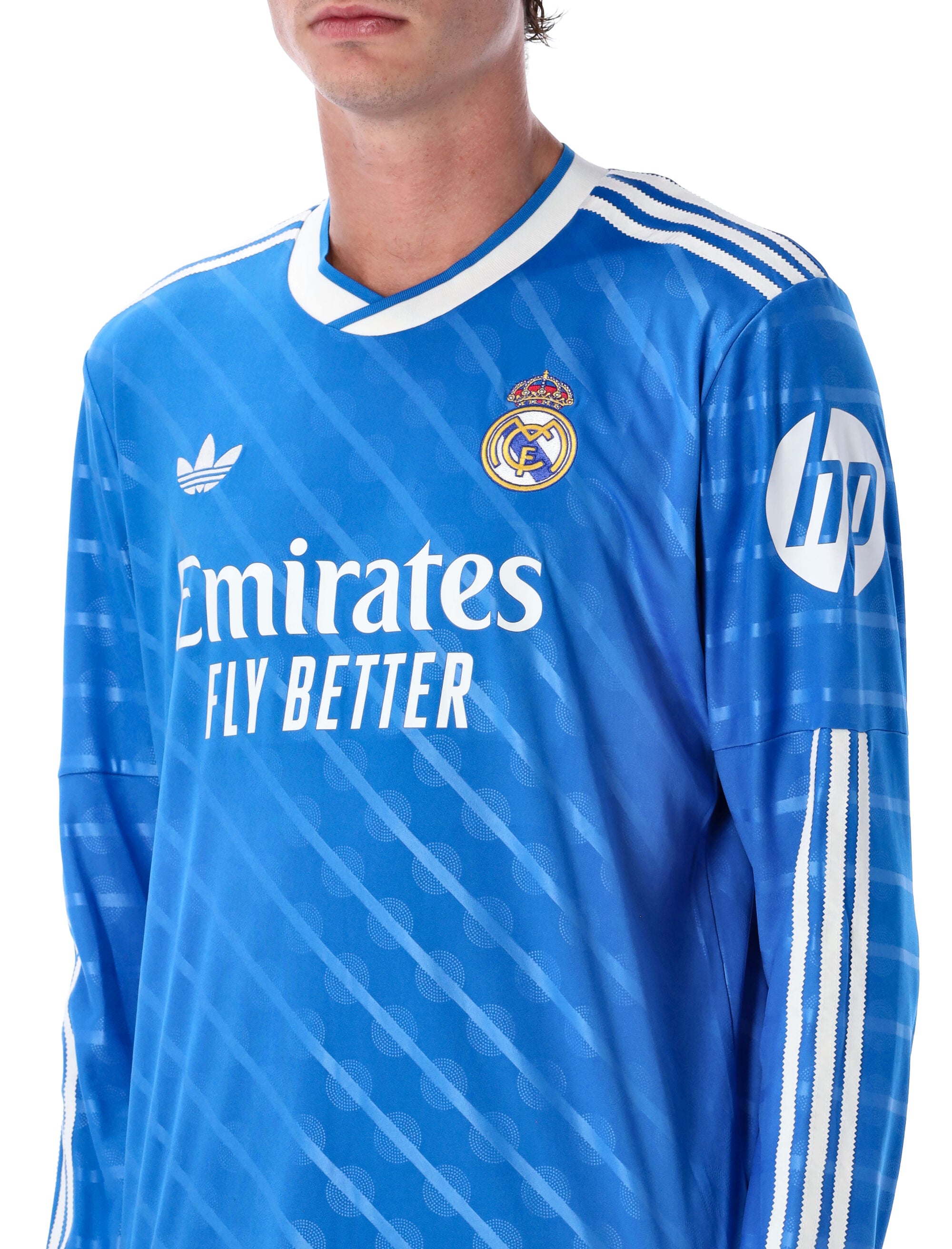 Adidas Originals Real Madrid 25-26 long sleeve third jersey Blue Bird Recycled Polyester T-shirt