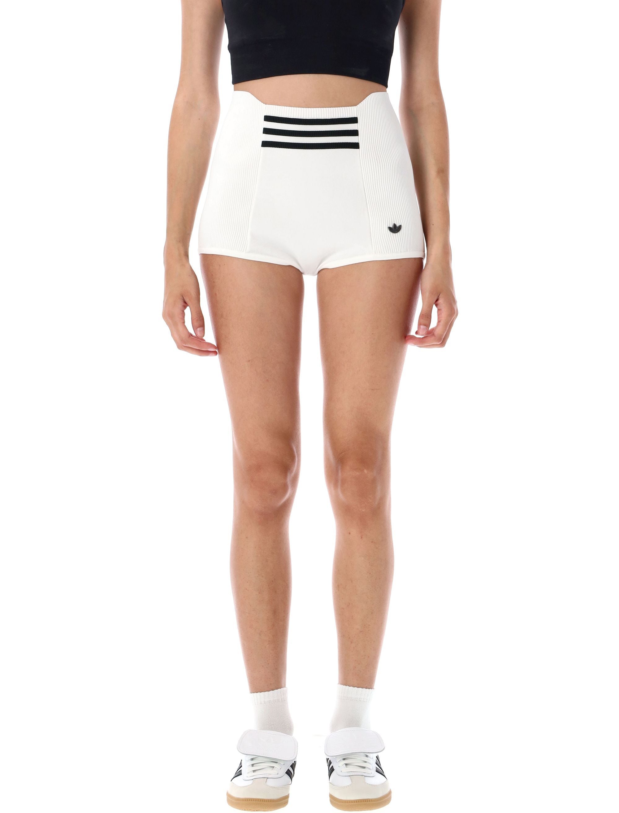 Boyshorts White Polyester Short