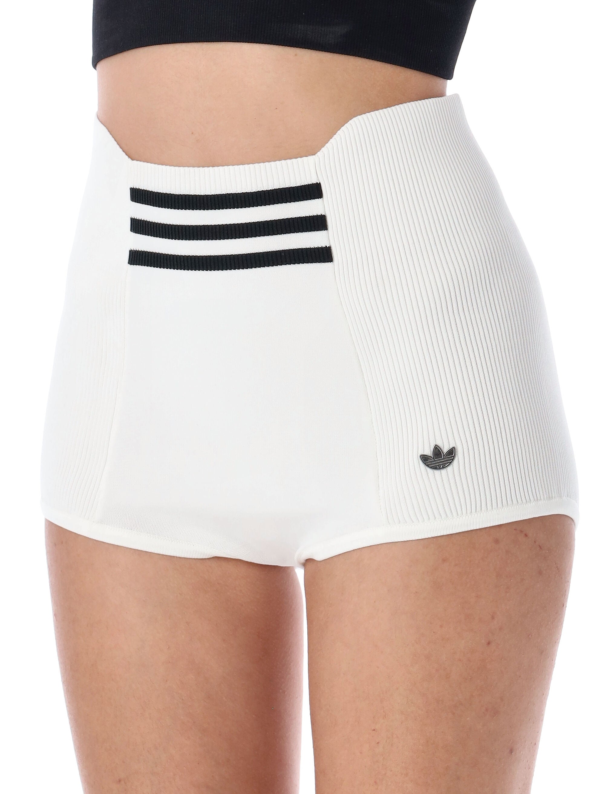 Boyshorts White Polyester Short
