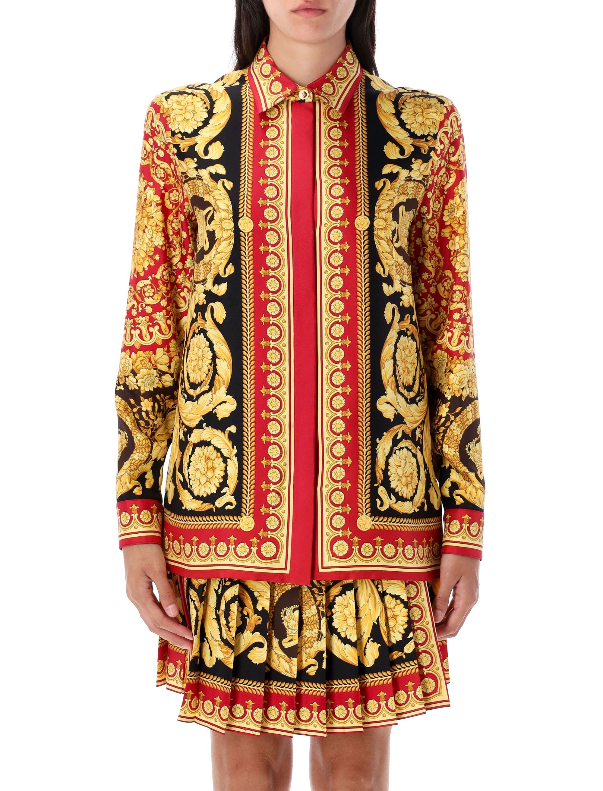 Barocco silk shirt Parade Red