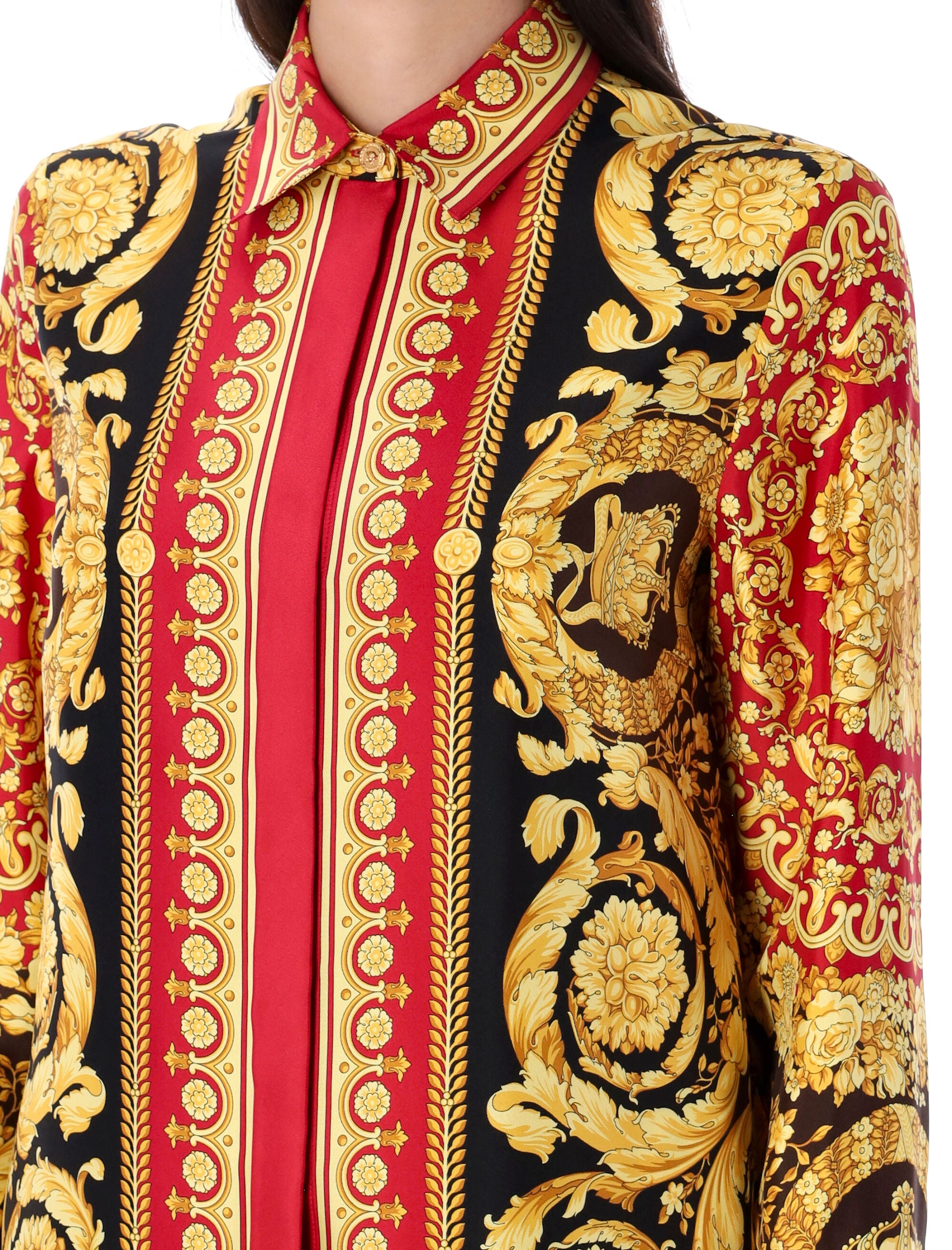 Barocco silk shirt Parade Red
