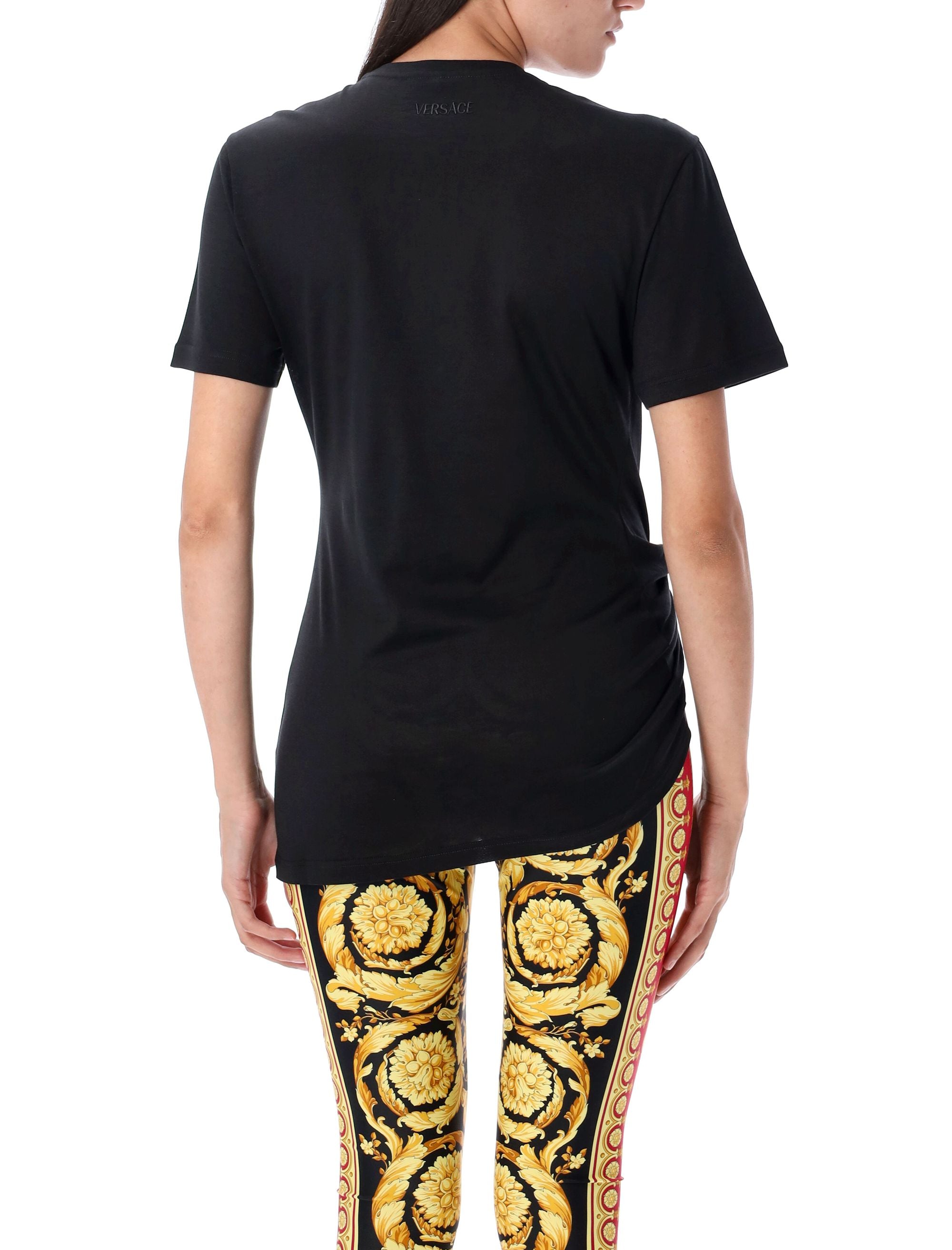 Safety Pin t-shirt Black Silk Tshirt