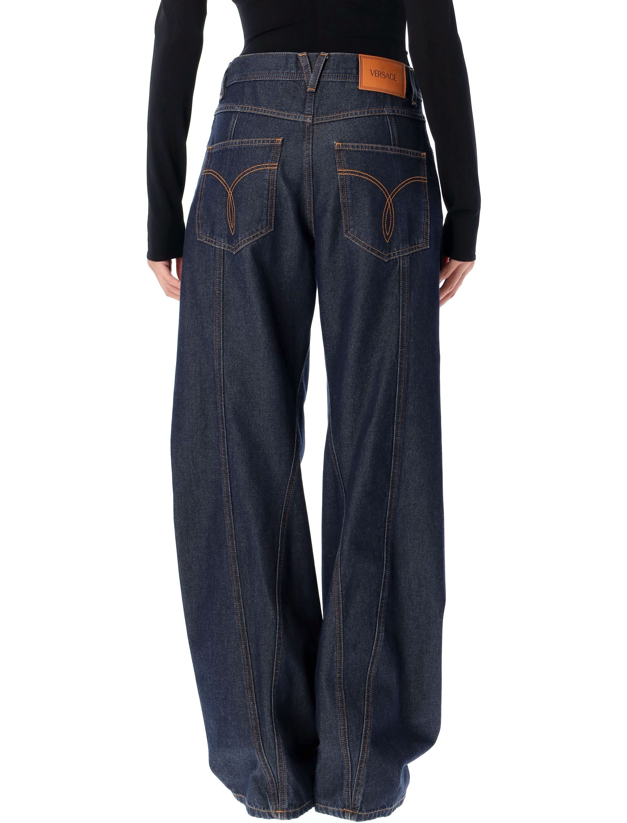 Twisted baggy jeans Blue Black Cotton