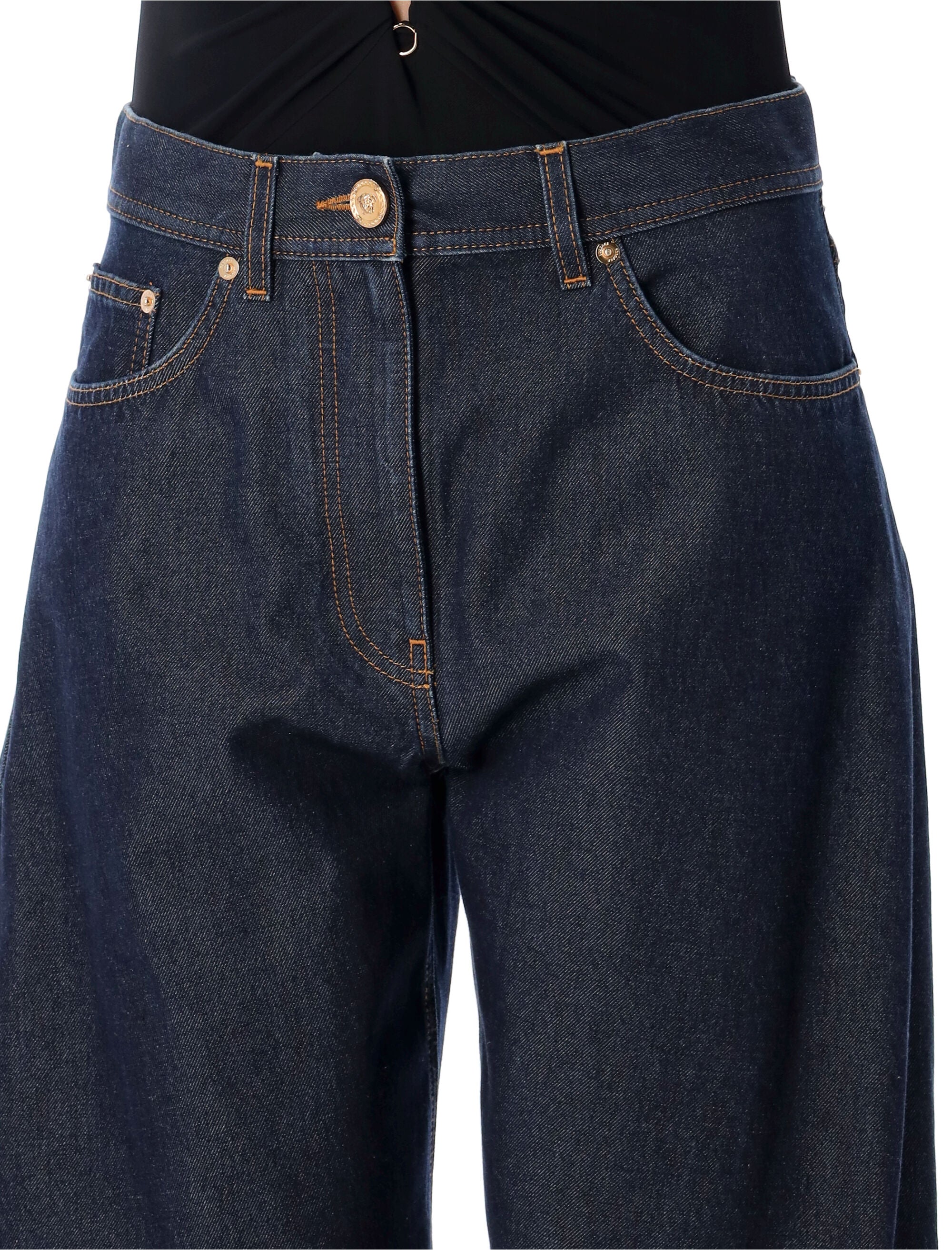 Twisted baggy jeans Blue Black Cotton