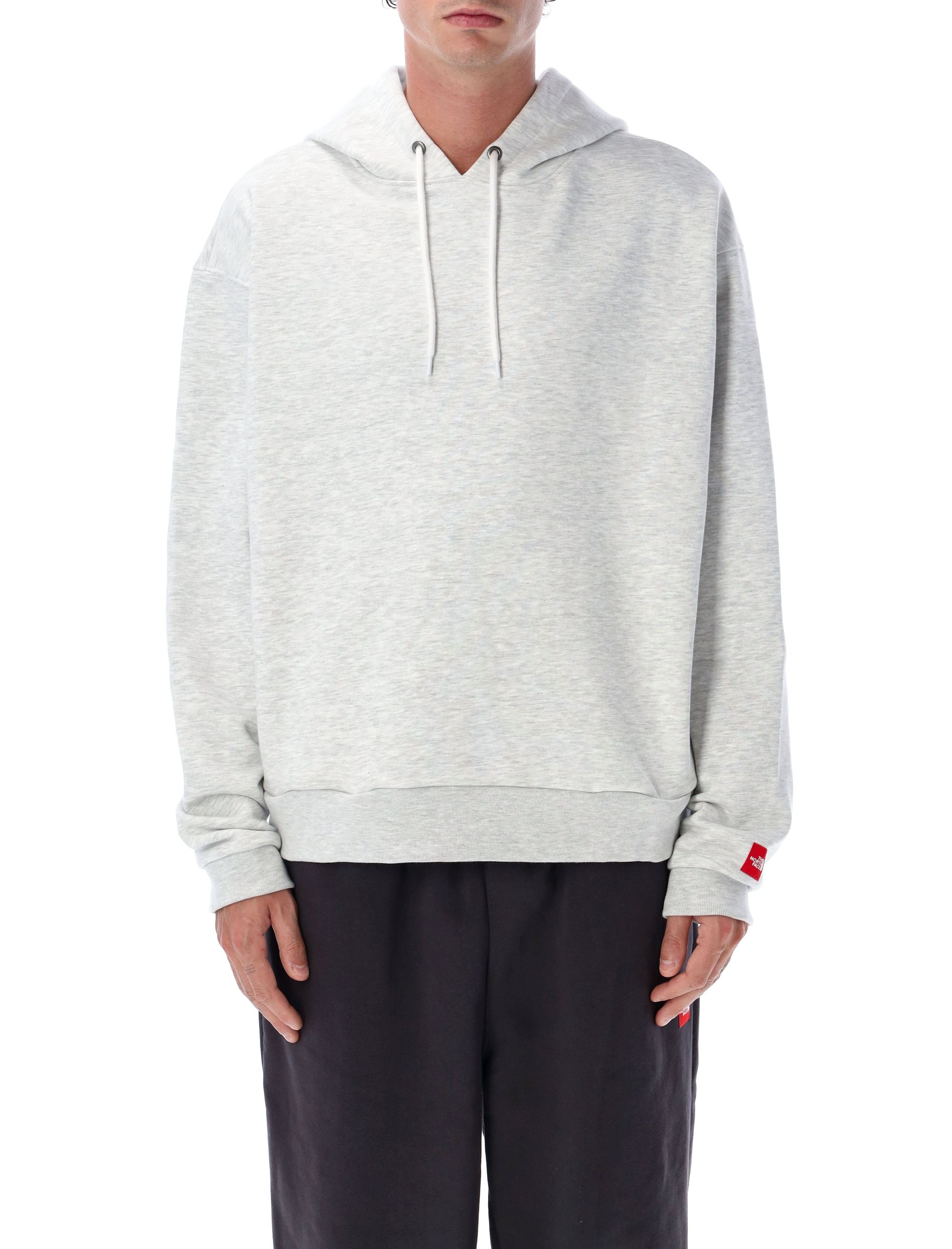 The North Face Red Box Hoodie Grey Mel Cotton Sweatshirt