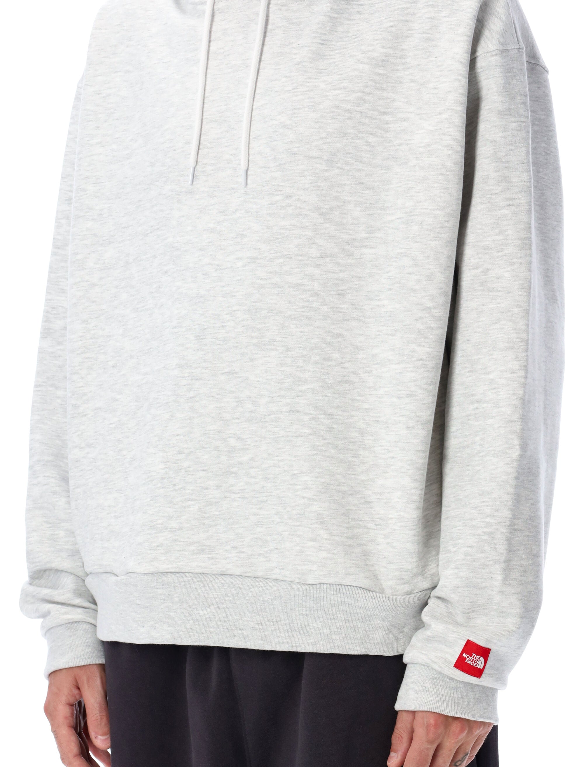 The North Face Red Box Hoodie Grey Mel Cotton Sweatshirt