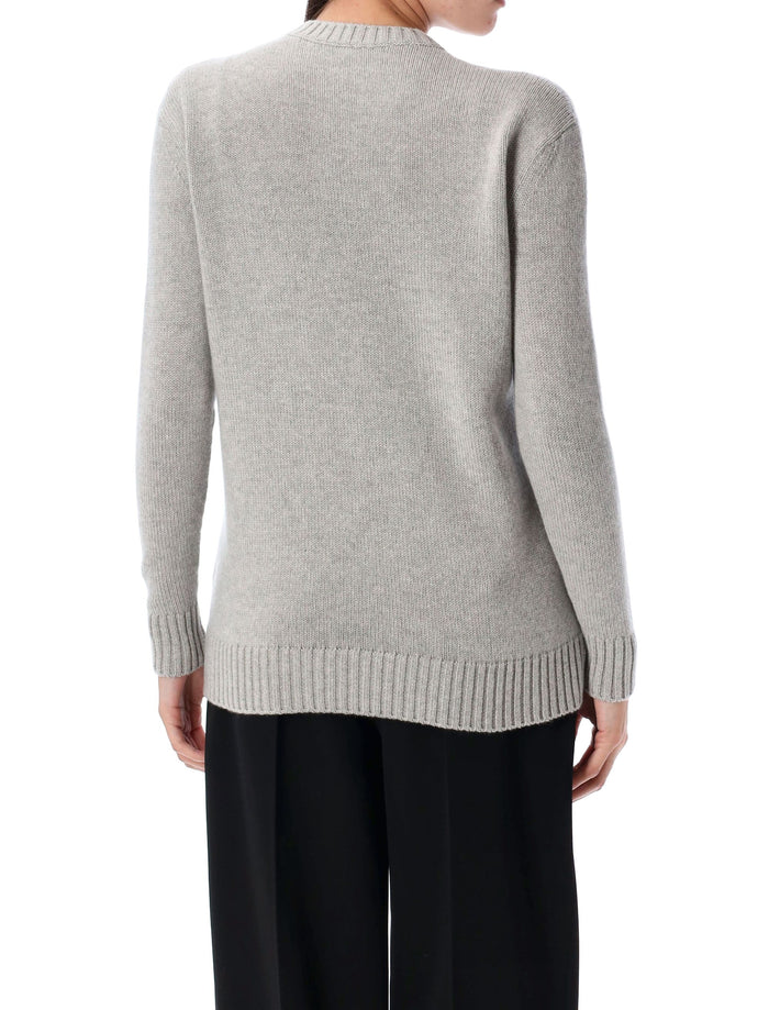 Bear Sweater Pearl Grey Melange Cashmere