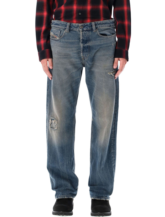Diesel 1980 D-eeper Destroyed Jeans Blue Dk Wash Cotton
