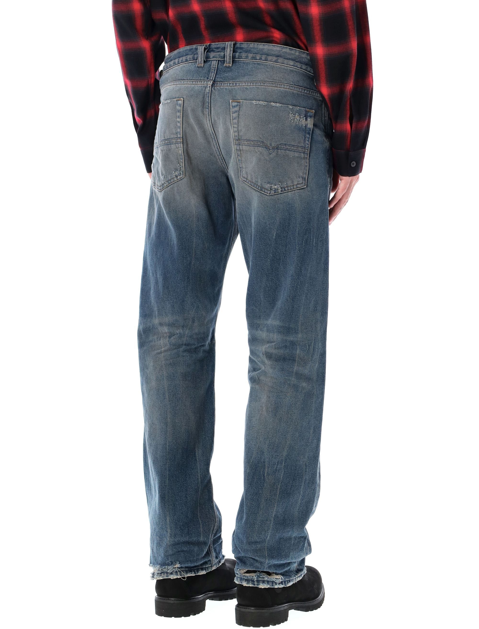 Diesel 1980 D-eeper Destroyed Jeans Blue Dk Wash Cotton