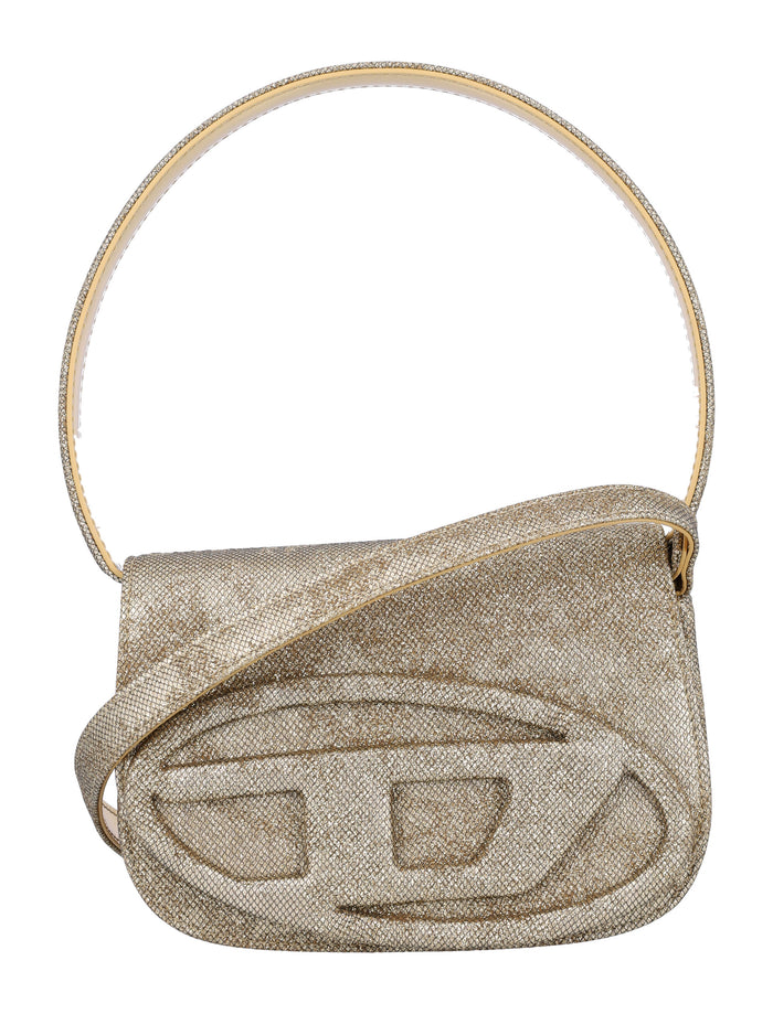 1-dr lurex shoulder bag Gold Polyester