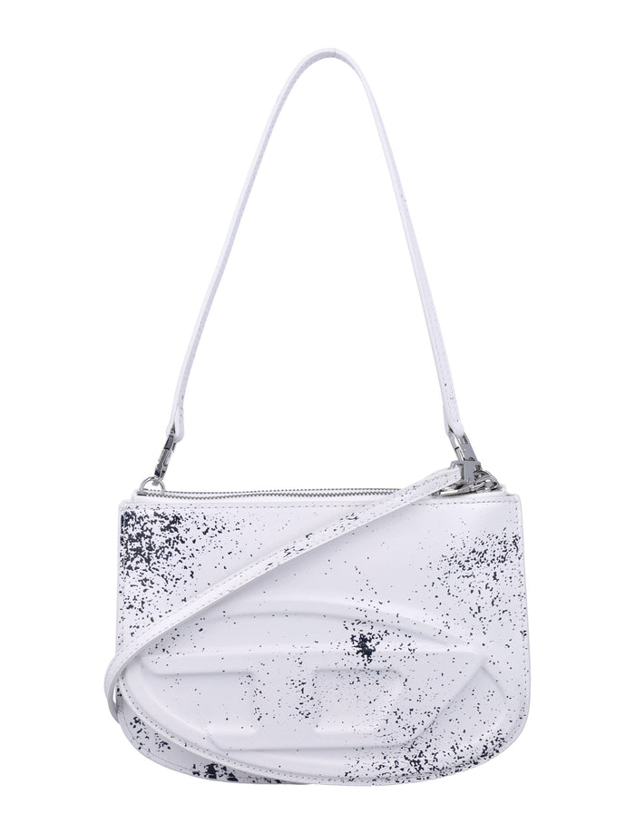 1-dr Twin leather shoulder bag White