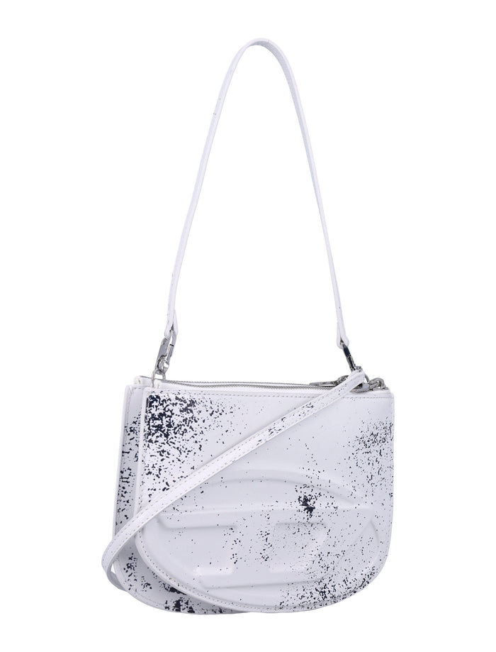 1-dr Twin leather shoulder bag White