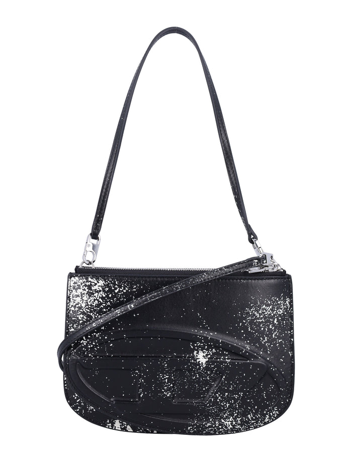 1-dr Twin leather shoulder bag Black