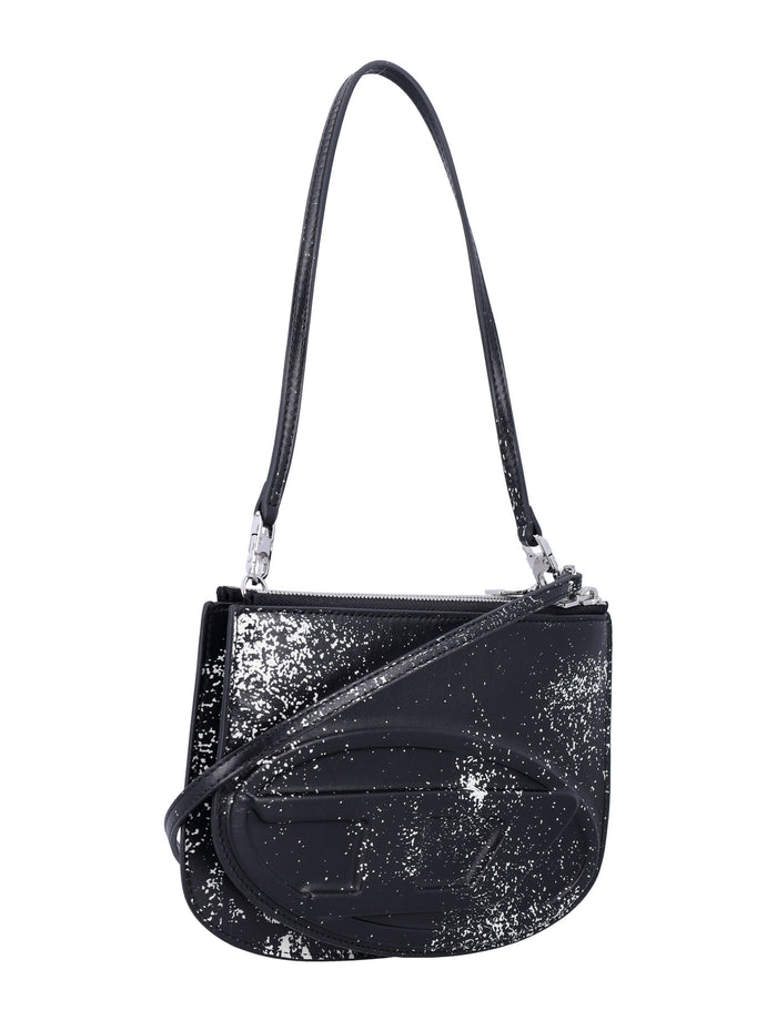 1-dr Twin leather shoulder bag Black