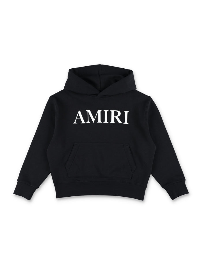 Kid - Logo hoodie Black Cotton Rib Sweatshirt