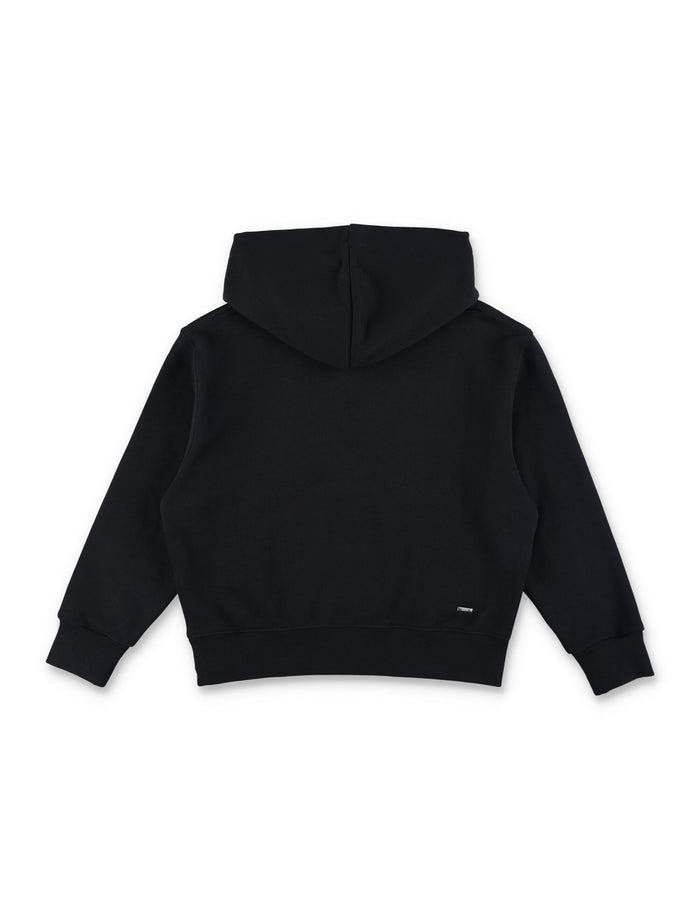 Kid - Logo hoodie Black Cotton Rib Sweatshirt