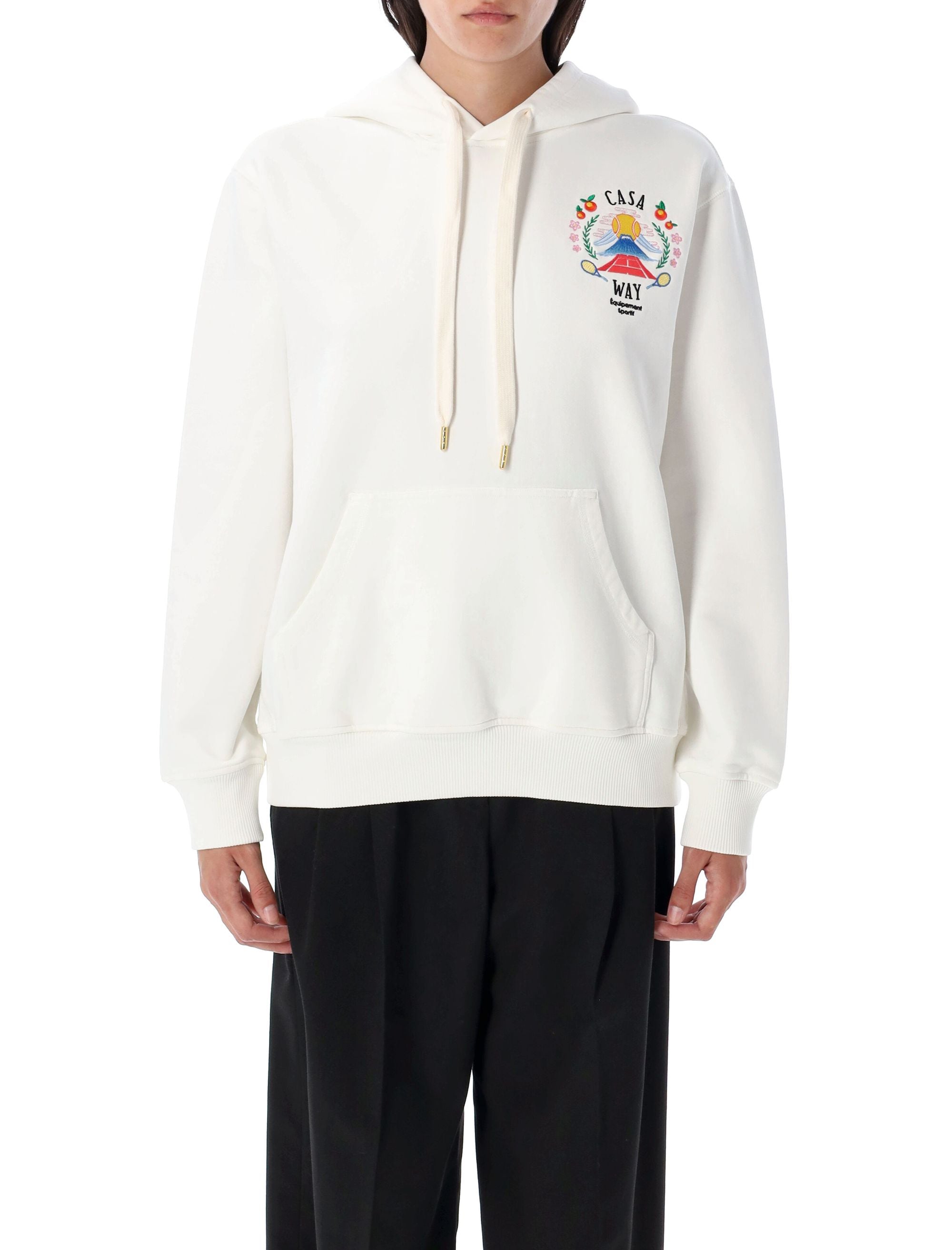 Casa Way mountain hoodie White Organic Cotton Sweatshirt
