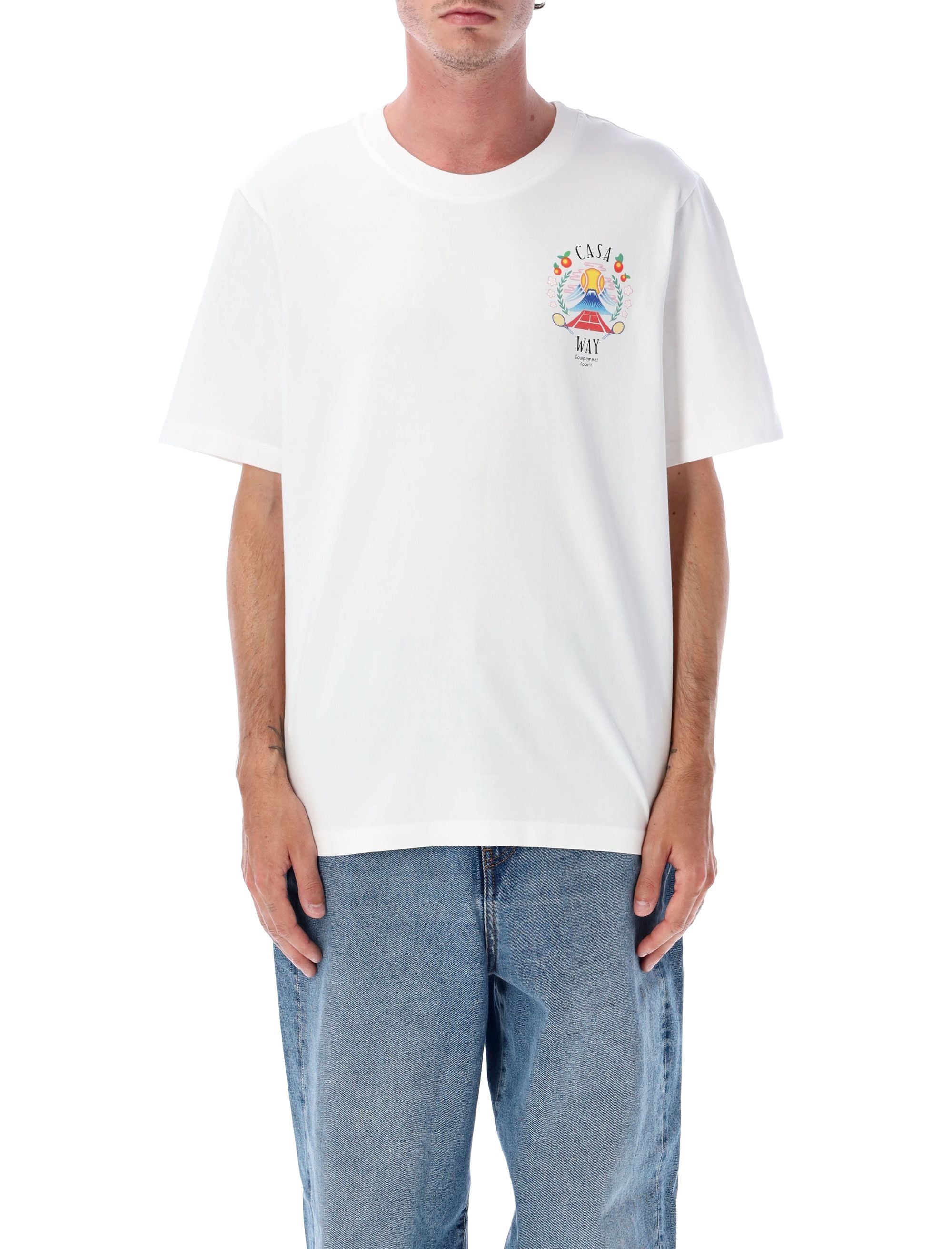 Casa Way Mountain t-shirt White Organic Cotton