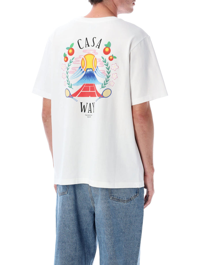 Casa Way Mountain t-shirt White Organic Cotton