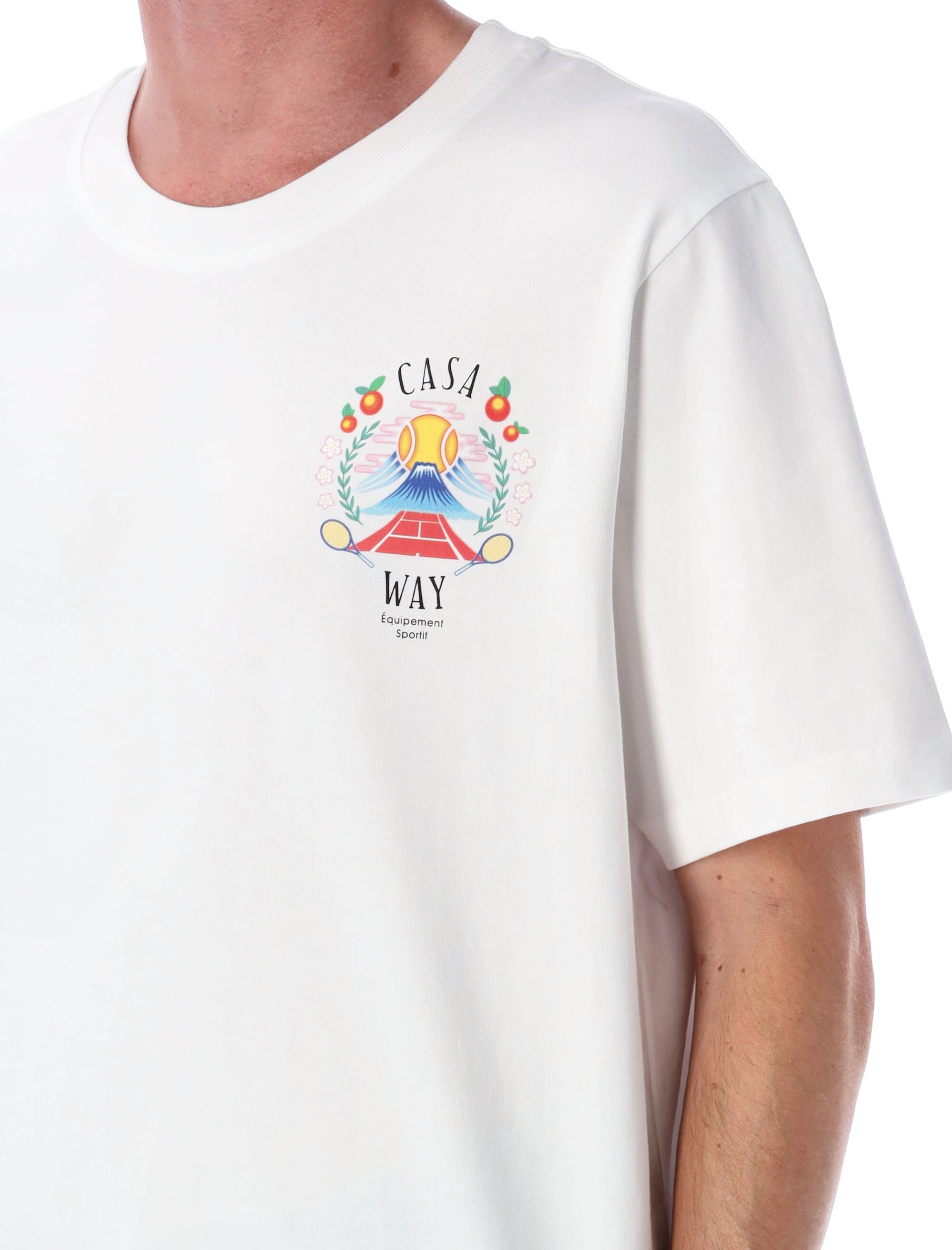 Casa Way Mountain t-shirt White Organic Cotton