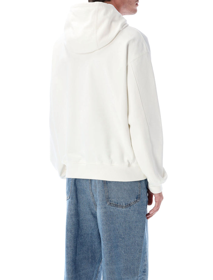 Casa Way Mountain embroidered hoodie Off White Organic Cotton Sweatshirt