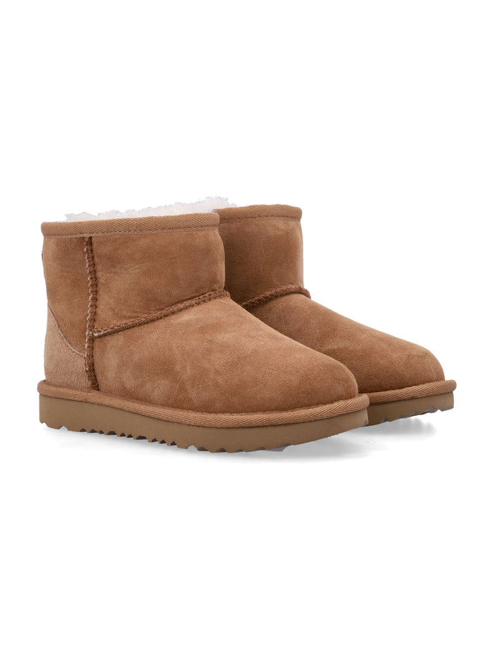 Kid - UGG Classic Mini II Sheepskin Boots Chestnut Upper