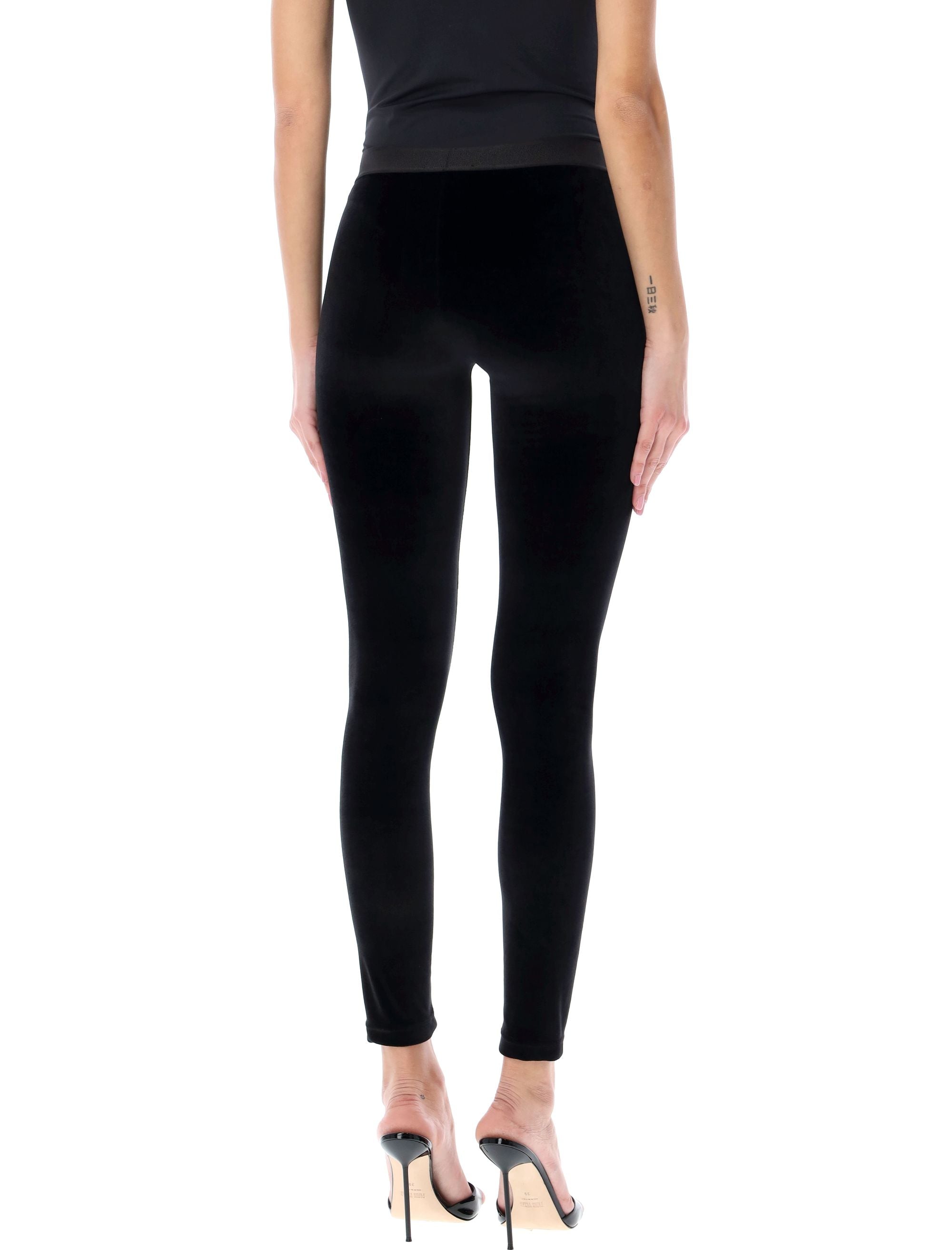 Branded leggings Black Triacetate