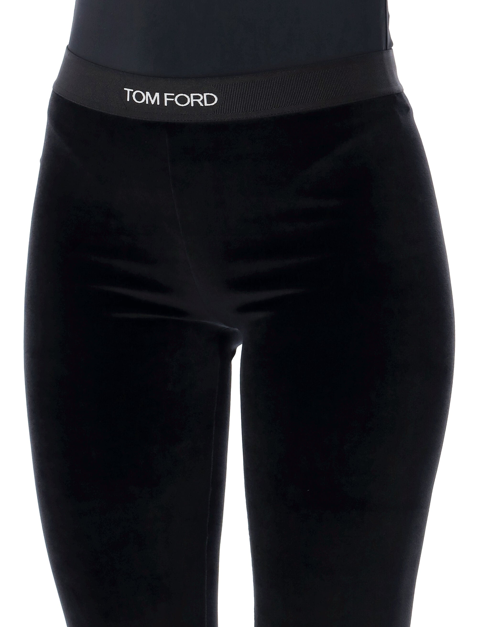 Branded leggings Black Triacetate