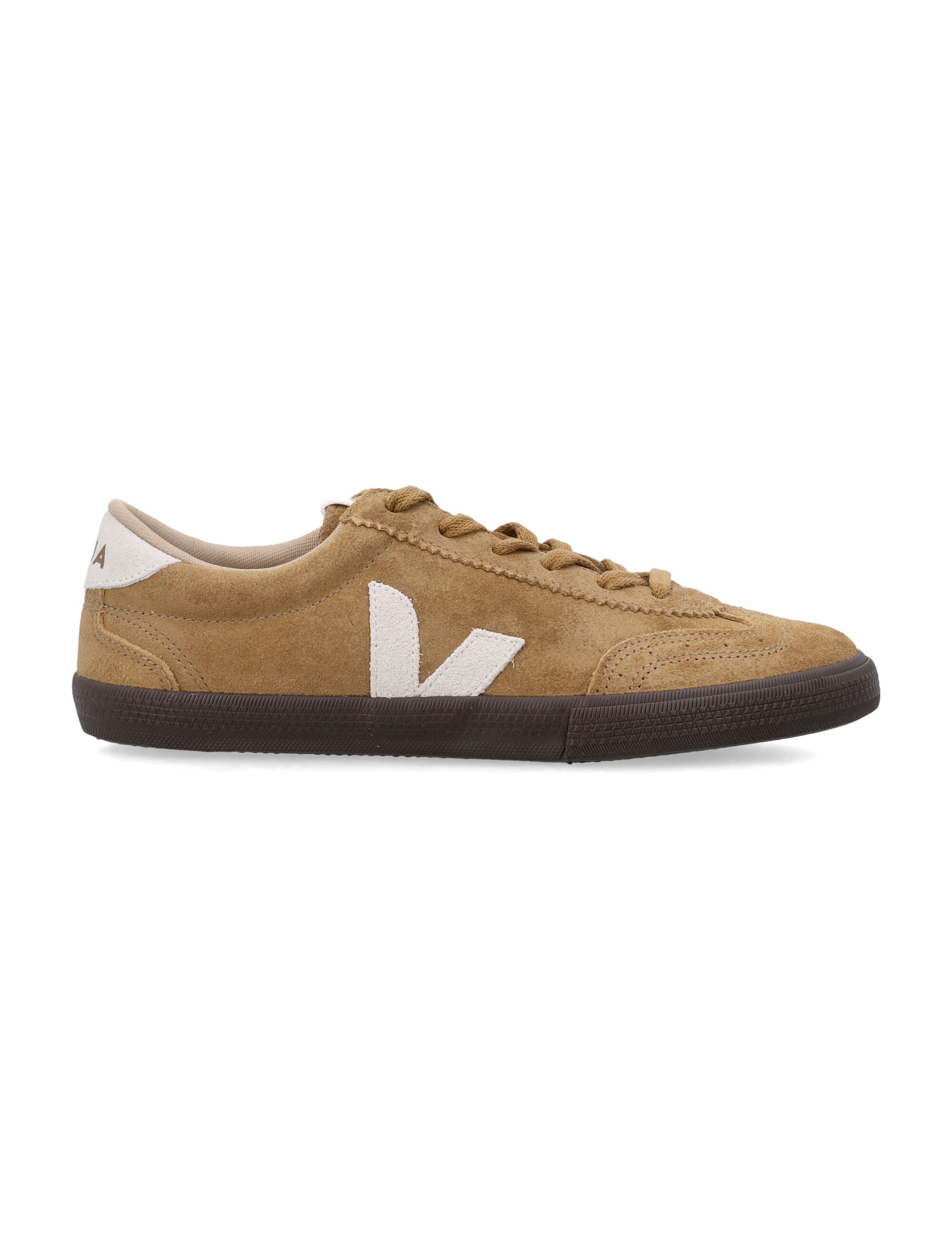 Veja Volley Tent brown and white suede sneakers Tent_natural_eagle Upper Outsole