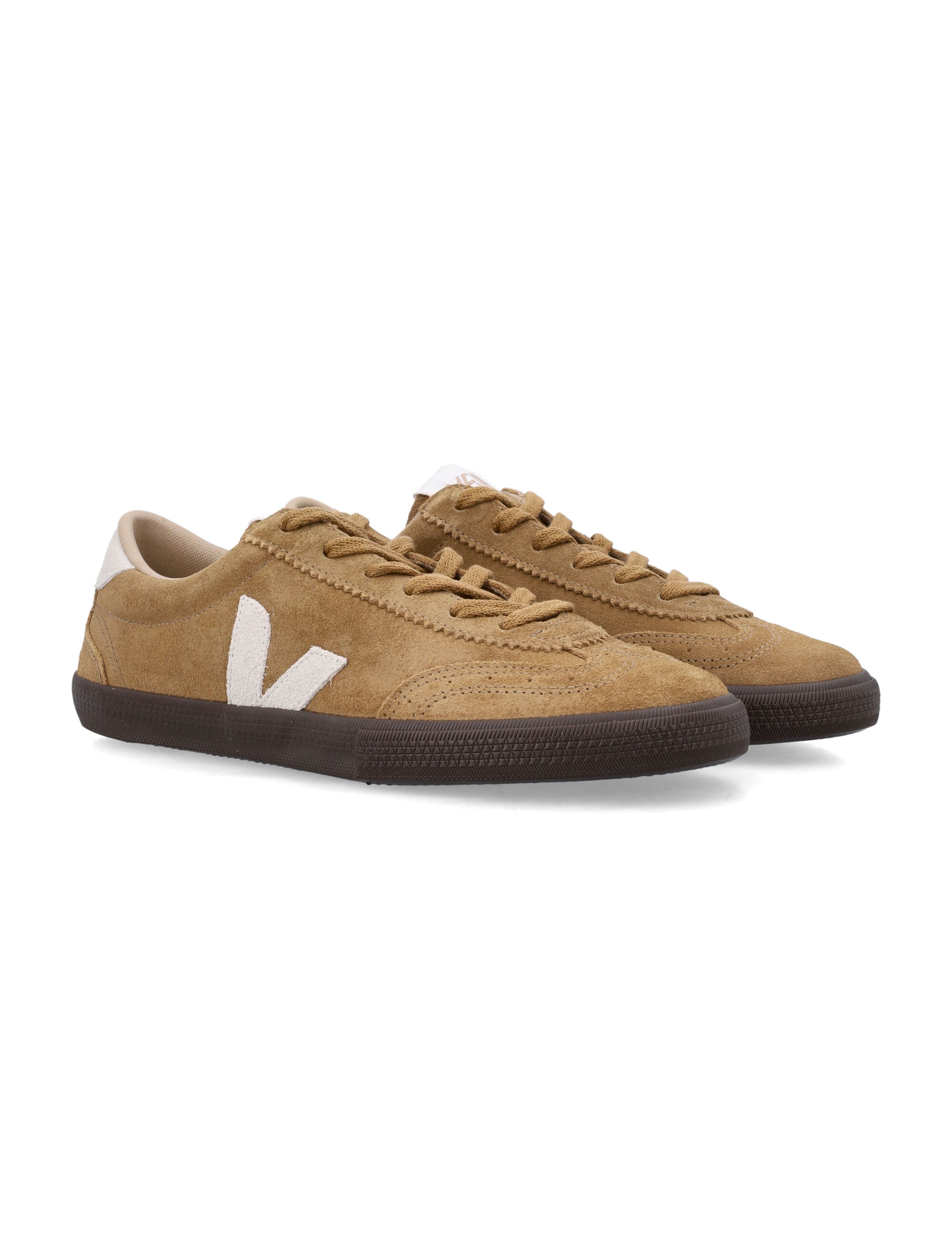 Veja Volley Tent brown and white suede sneakers Tent_natural_eagle Upper Outsole