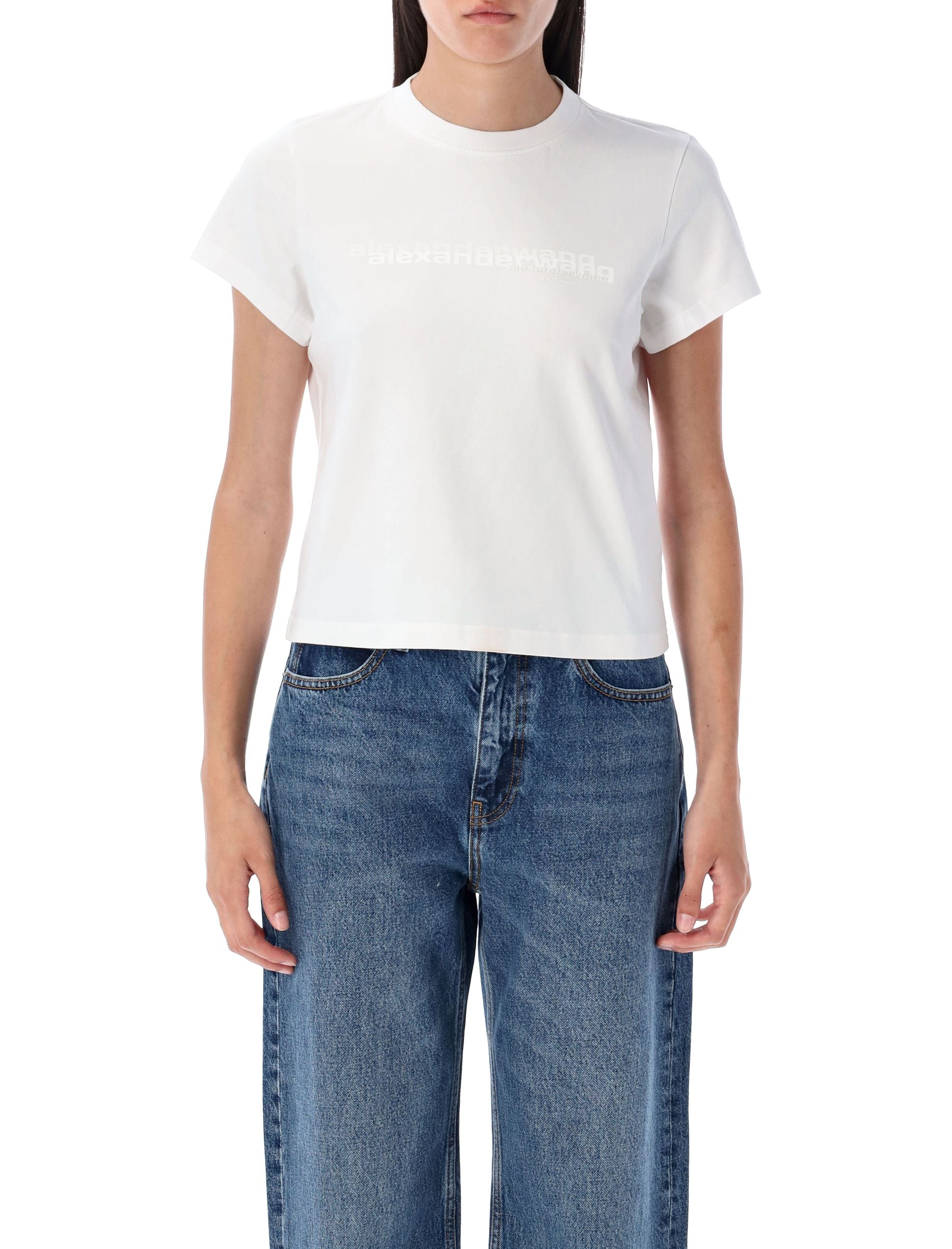 Shrunken logo tee Vintage White Cotton T-shirt