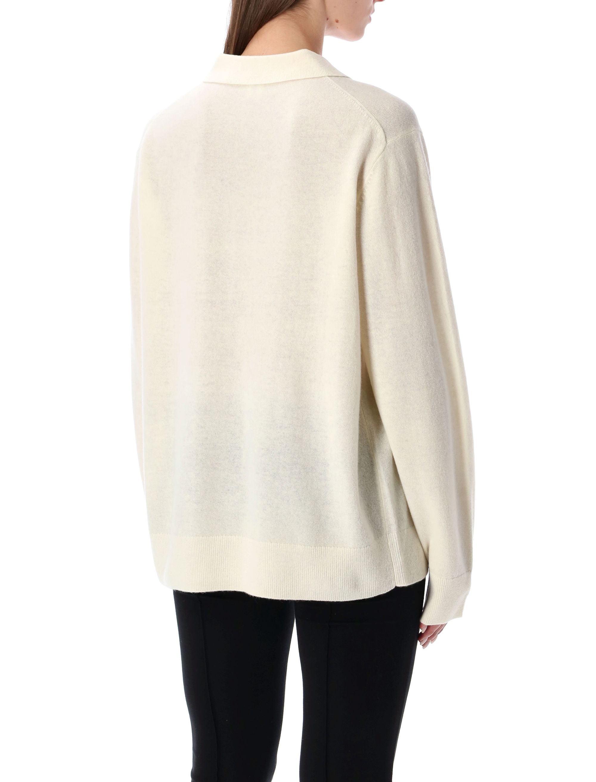 The Garment Como Polo Sweater Cream Wool