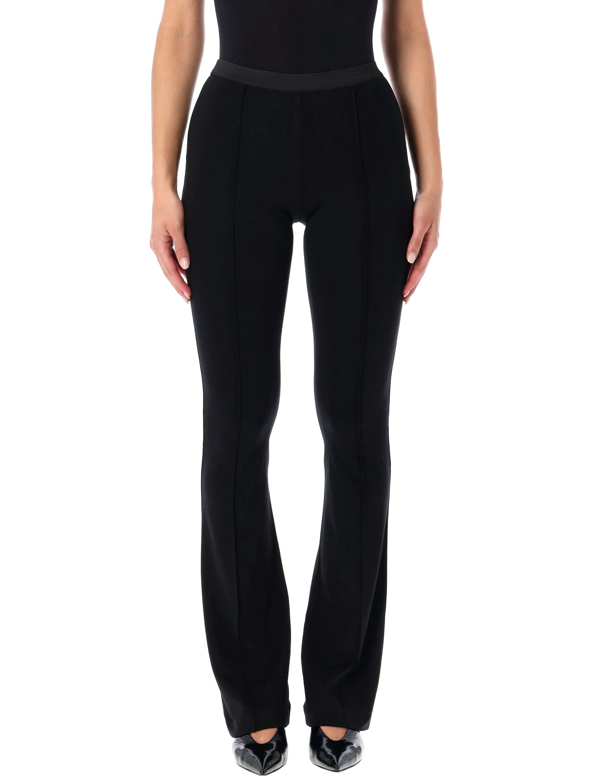 Black Chloe N Ultra Long Slim Trousers Viscose Pant