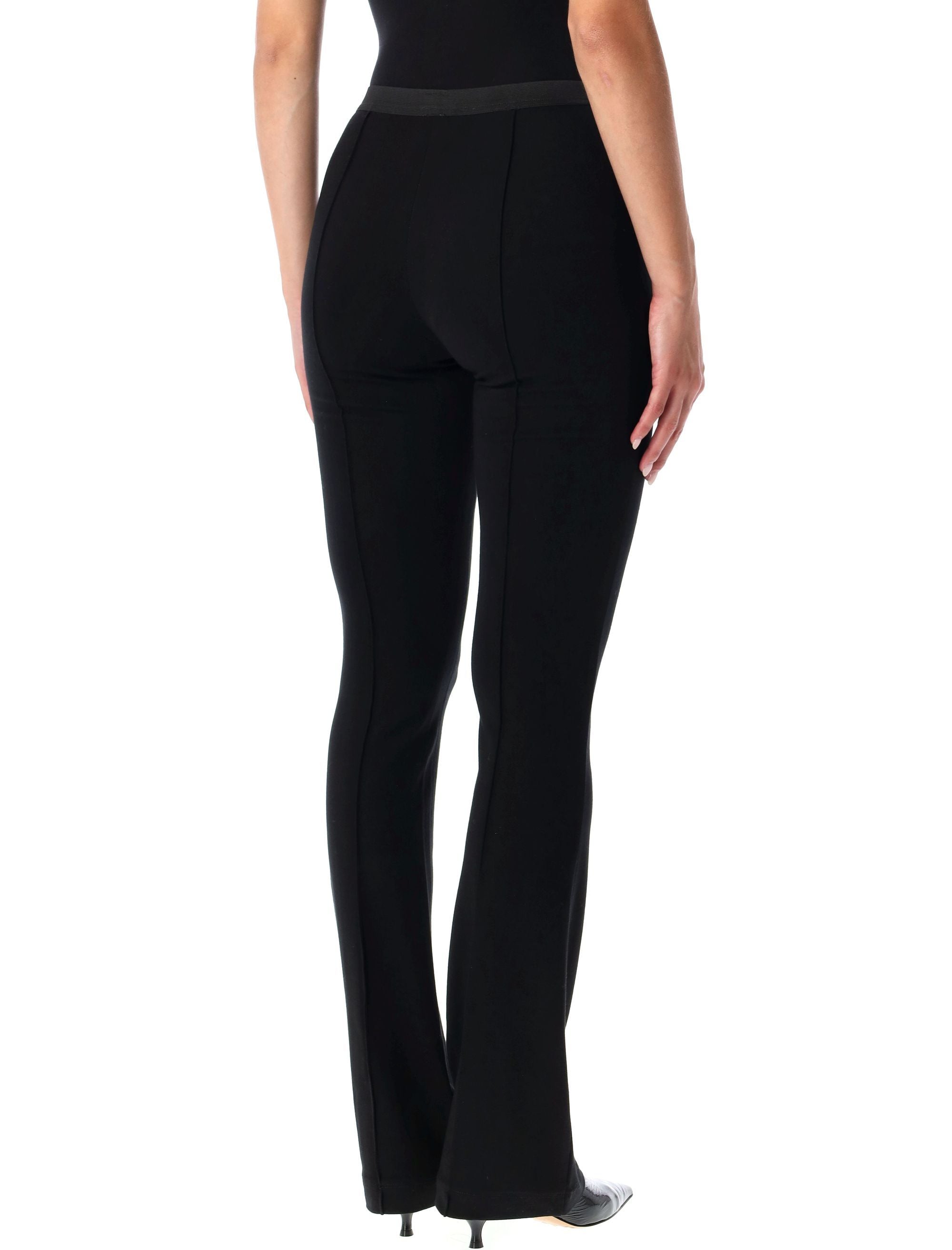 Black Chloe N Ultra Long Slim Trousers Viscose Pant