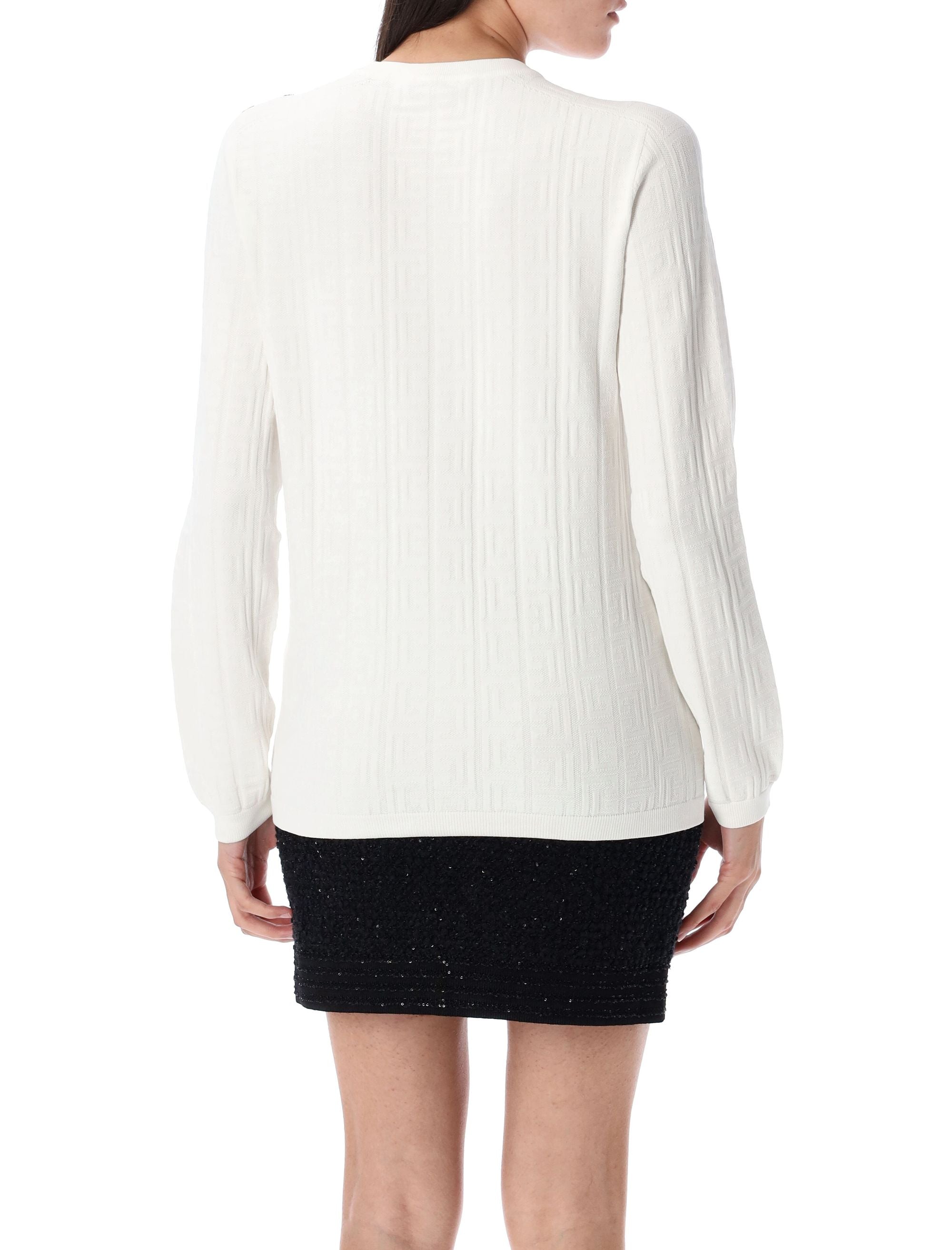 Monogrammed knit top Naturel Viscose Sweater
