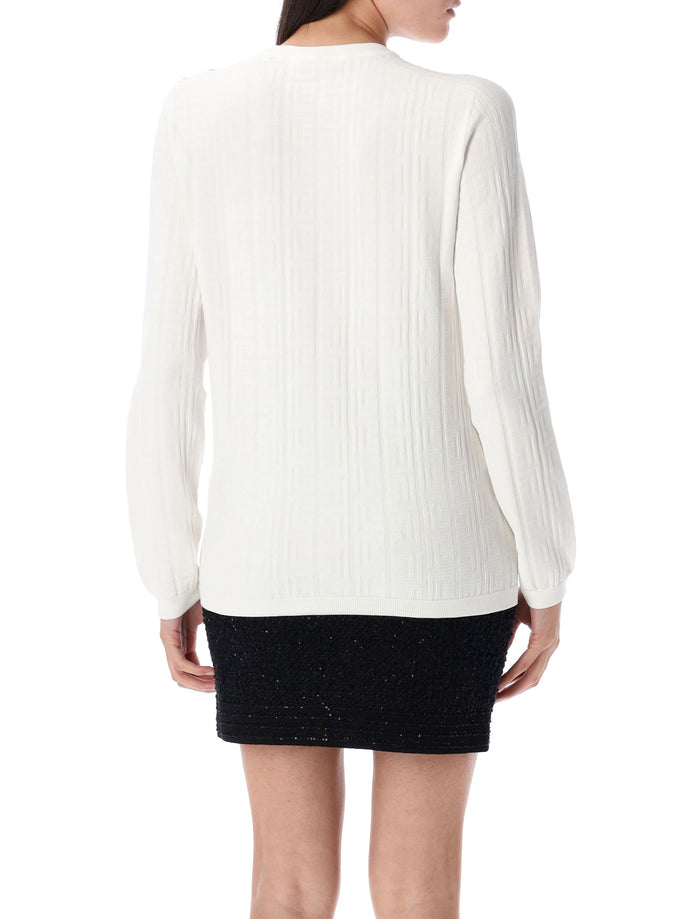 Monogrammed knit top Naturel Viscose Sweater