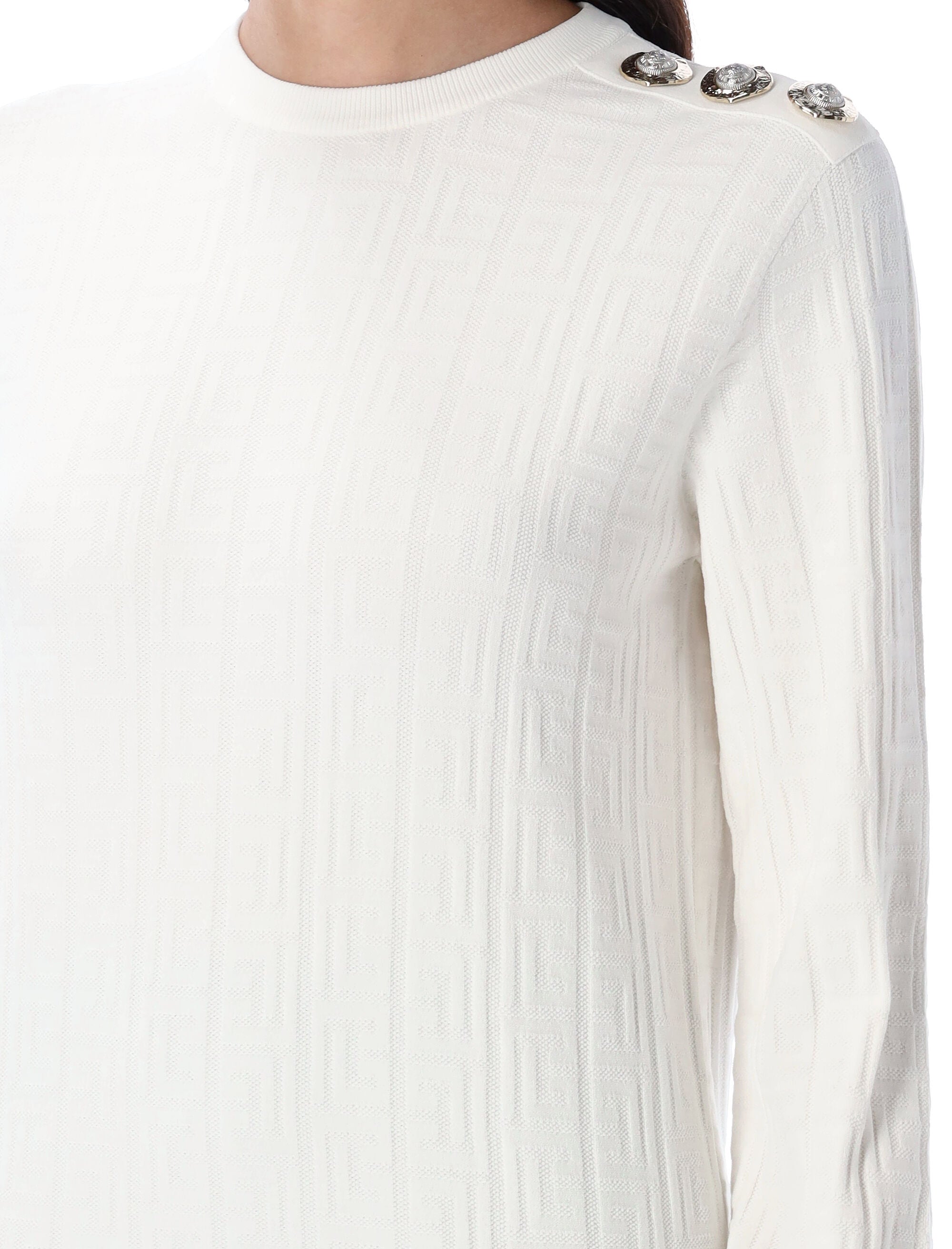 Monogrammed knit top Naturel Viscose Sweater