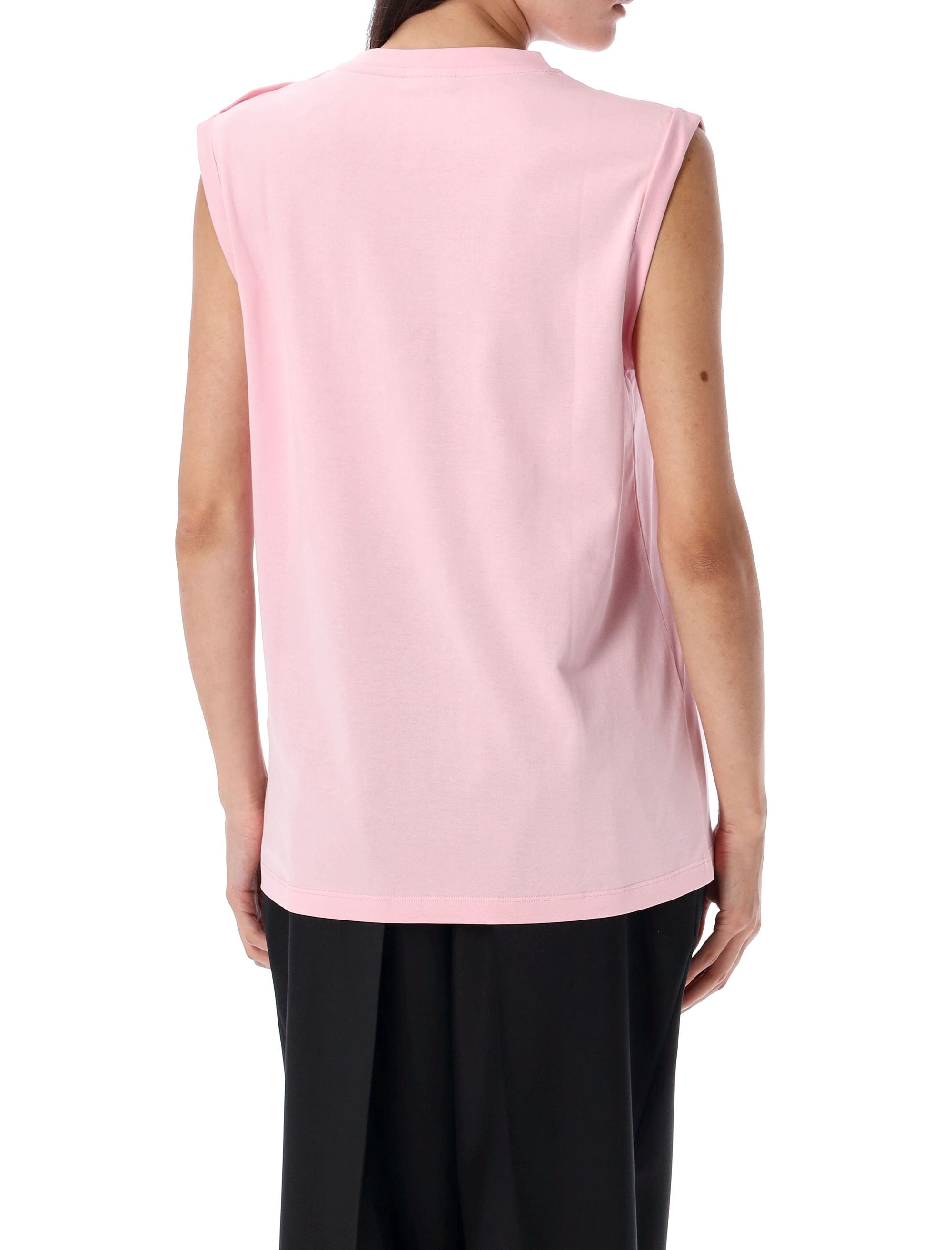 Balmain Paris tank top Rose Cotton Tshirt