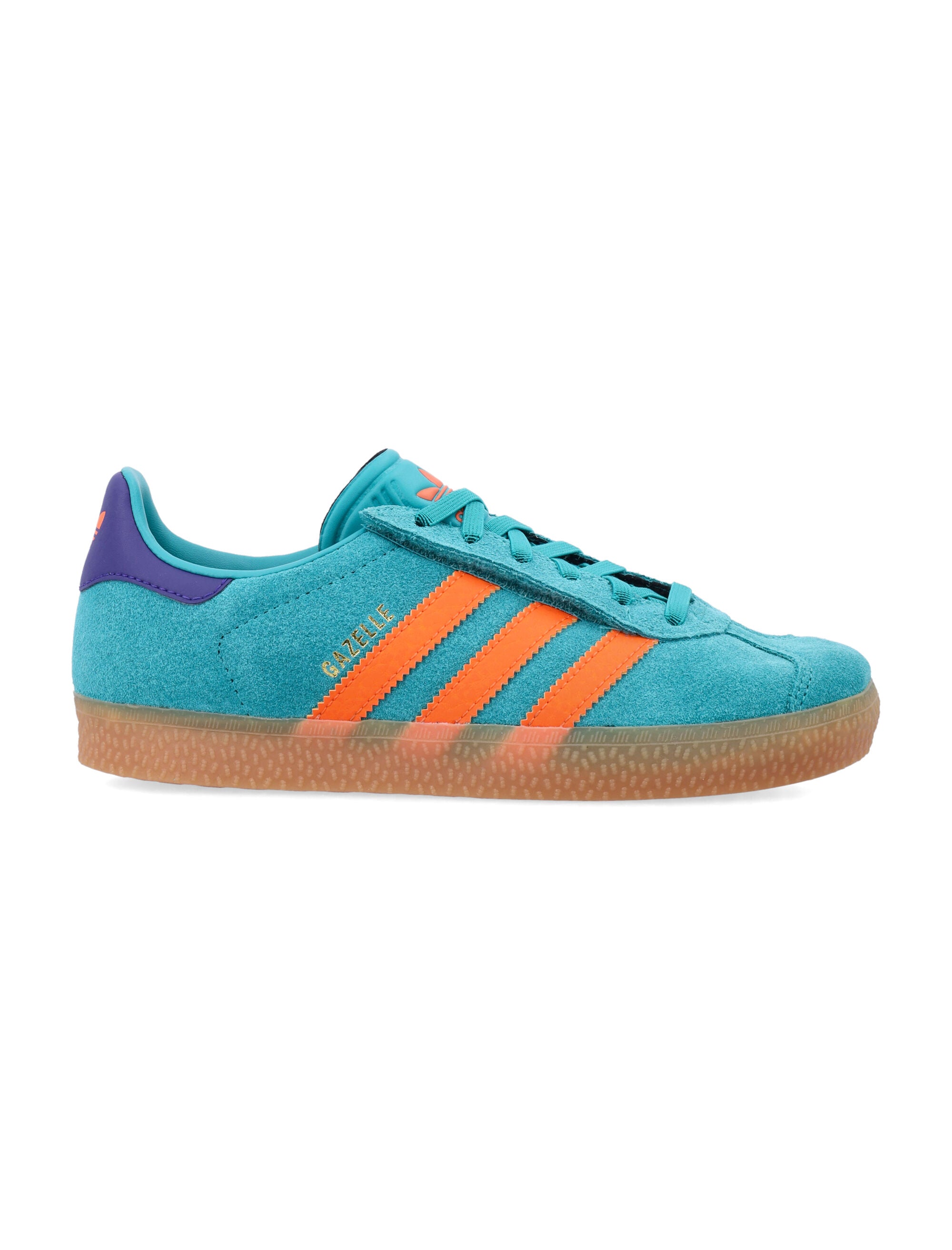 Kid - Gazelle leather sneakers Green/orange Sole