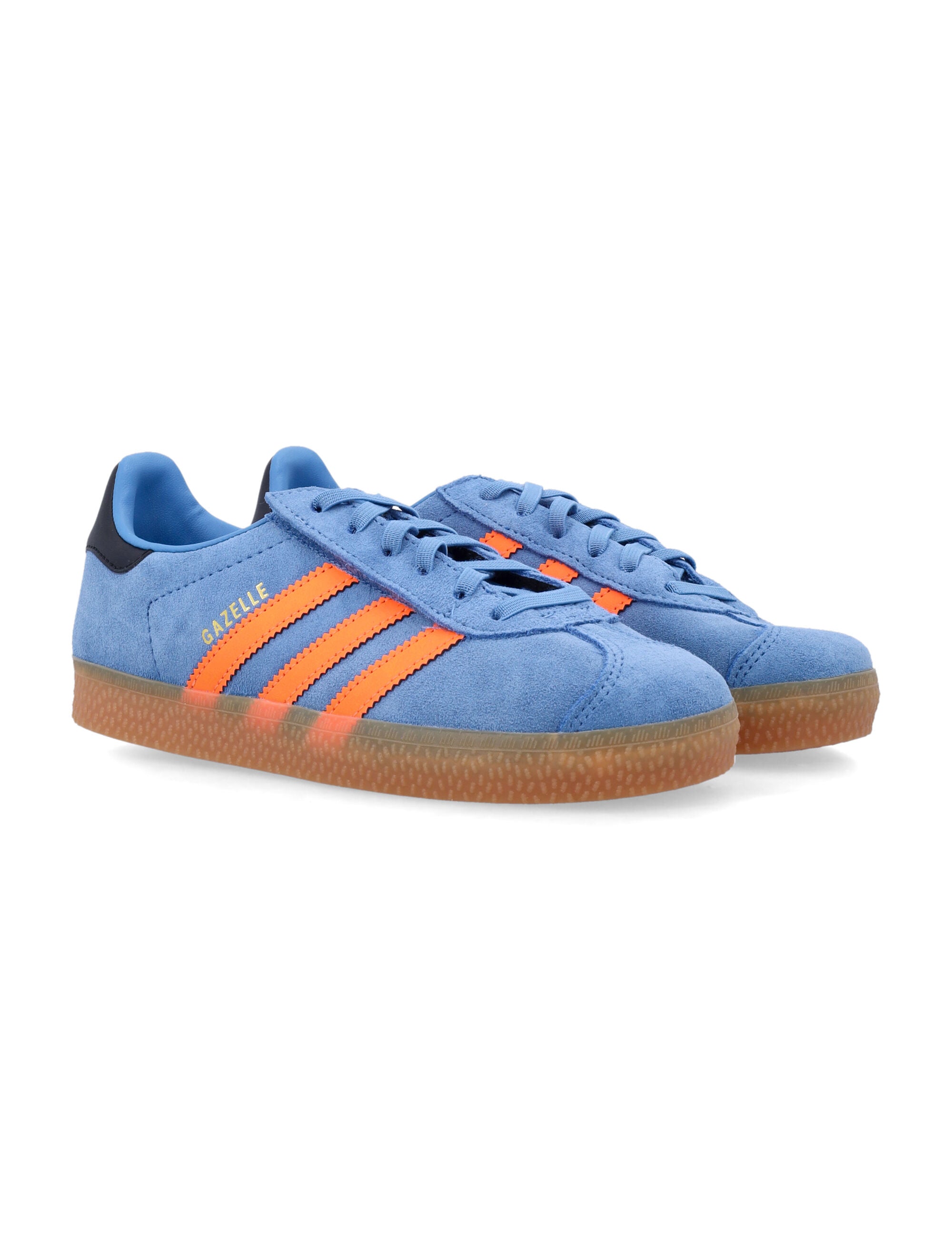 Kid - Gazelle Blue/orange Leather Sole Sneaker