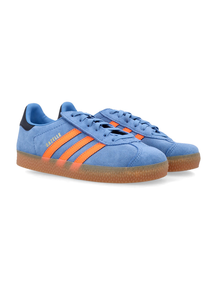 Kid - Gazelle Blue/orange Leather Sole Sneaker